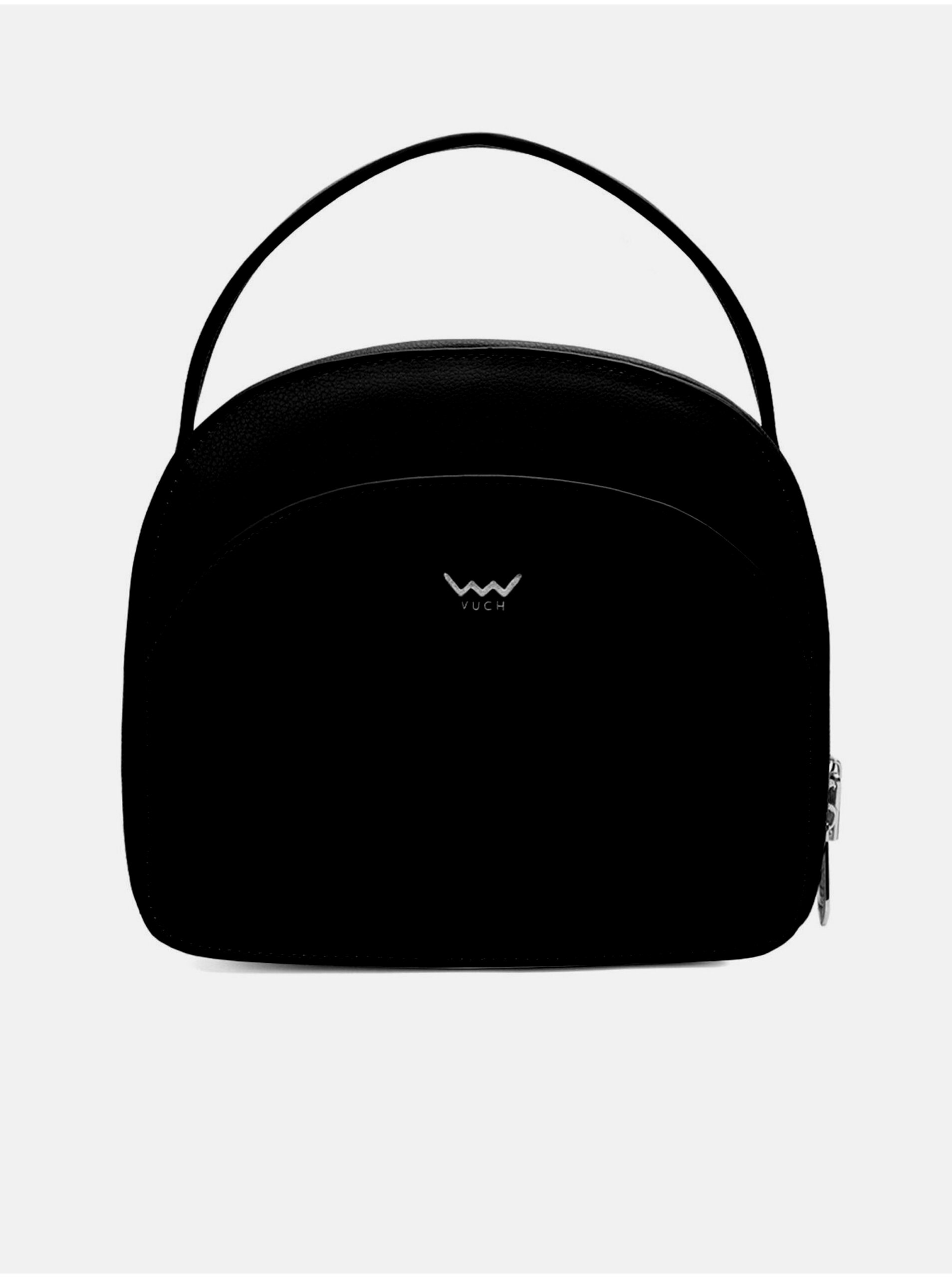 Lacno Čierna dámska kožené kabelka/ruksak VUCH Lori