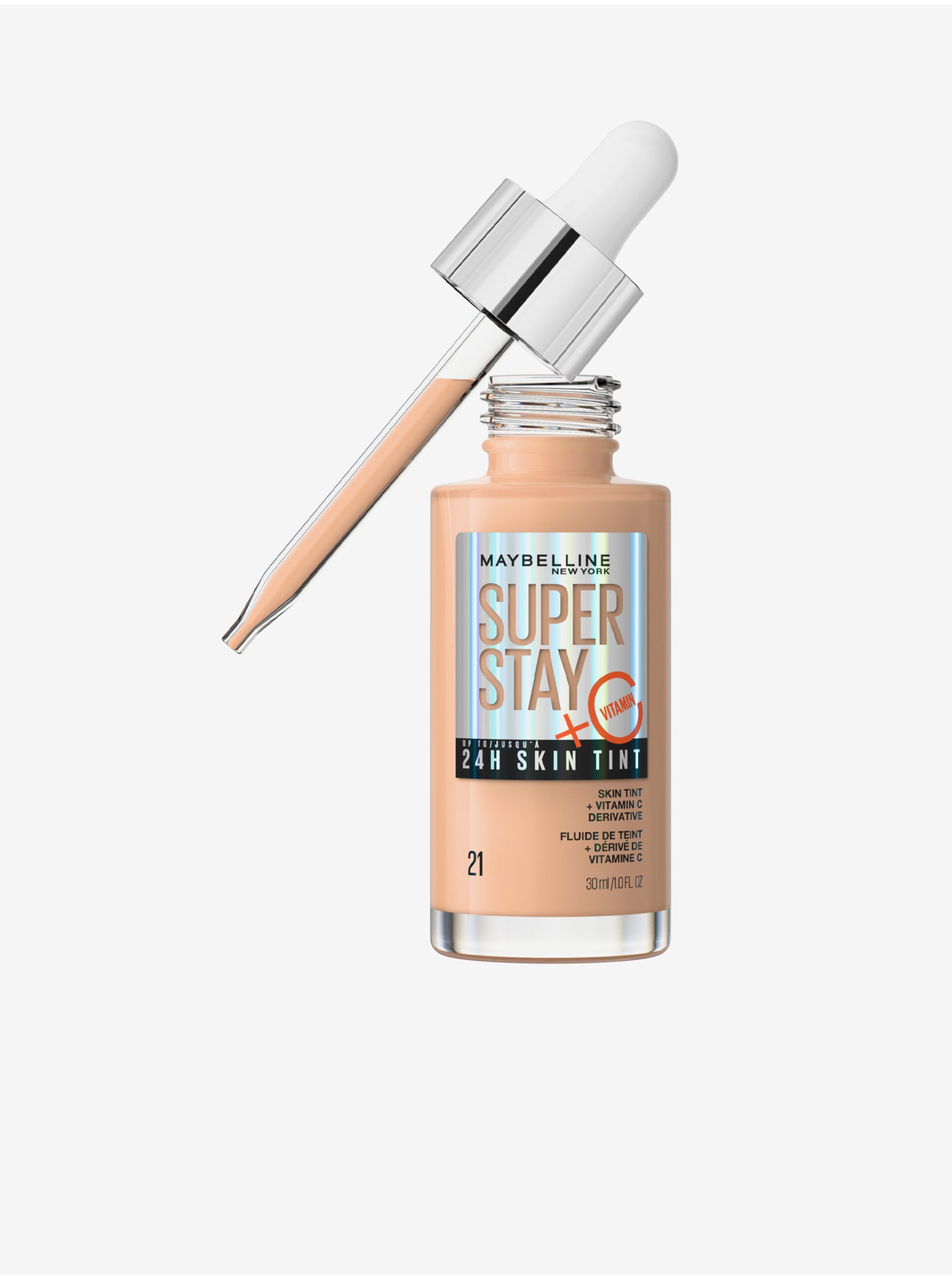Levně Sérum pro sjednocení barevného tónu pleti Maybelline New York SuperStay Vitamin C Skin Tint 21 (30 ml)