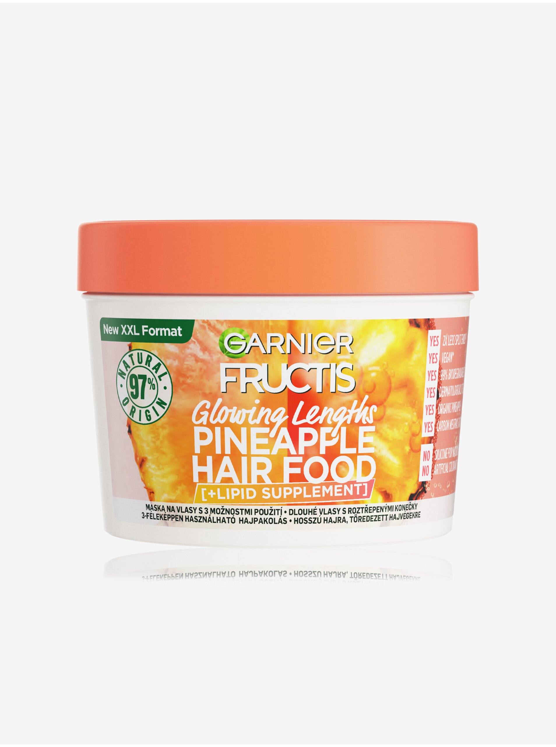 Levně Maska na vlasy Garnier Fructis Hair Food Pineapple 3v1 (400 ml)