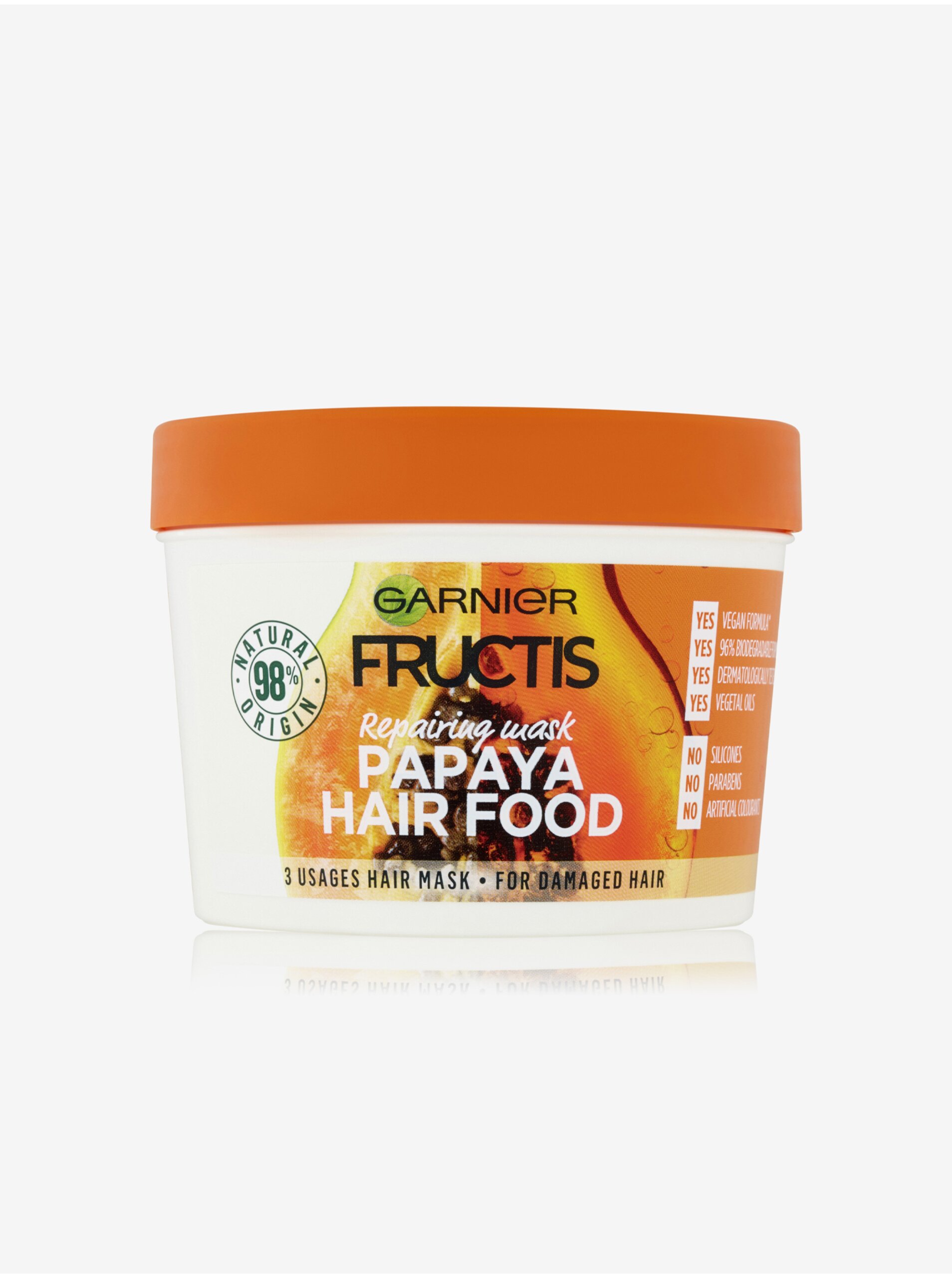 Levně Regenerační maska pro poškozené vlasy Garnier Fructis Hair Food Papaya (400 ml)