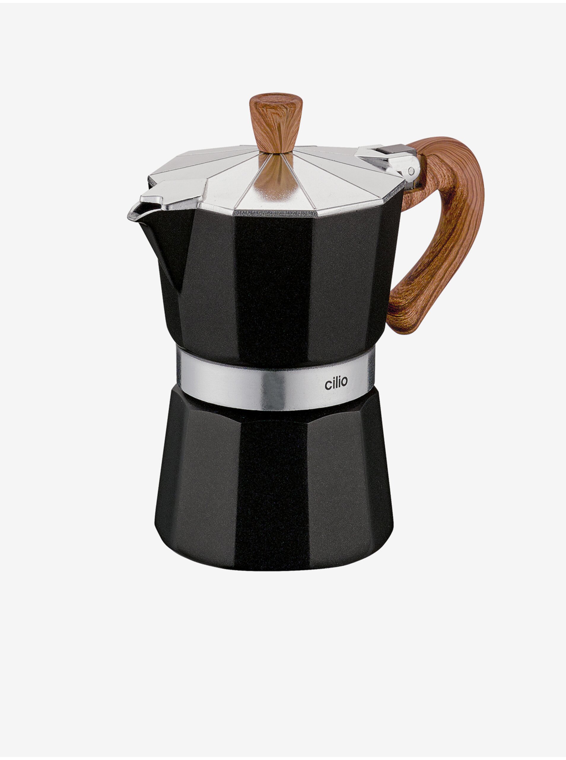 Lacno Čierny moka kávovar/espressovač Classico Natura na 3 šálky Cilio