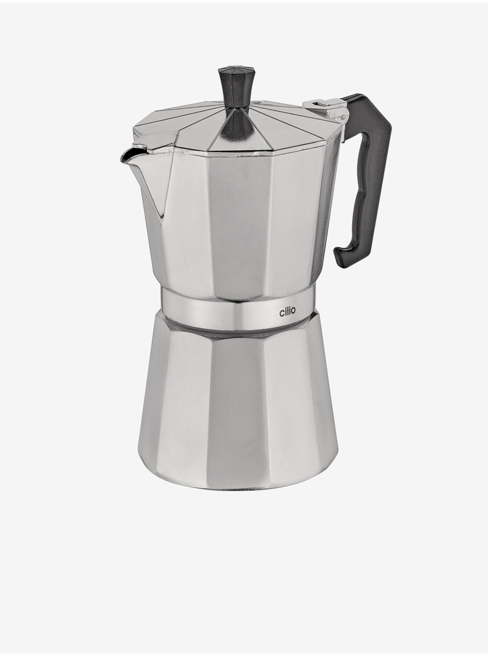 Levně Stříbrný kávovar/espressovač Aluminium Classico Indukční na 6 šálků Cilio