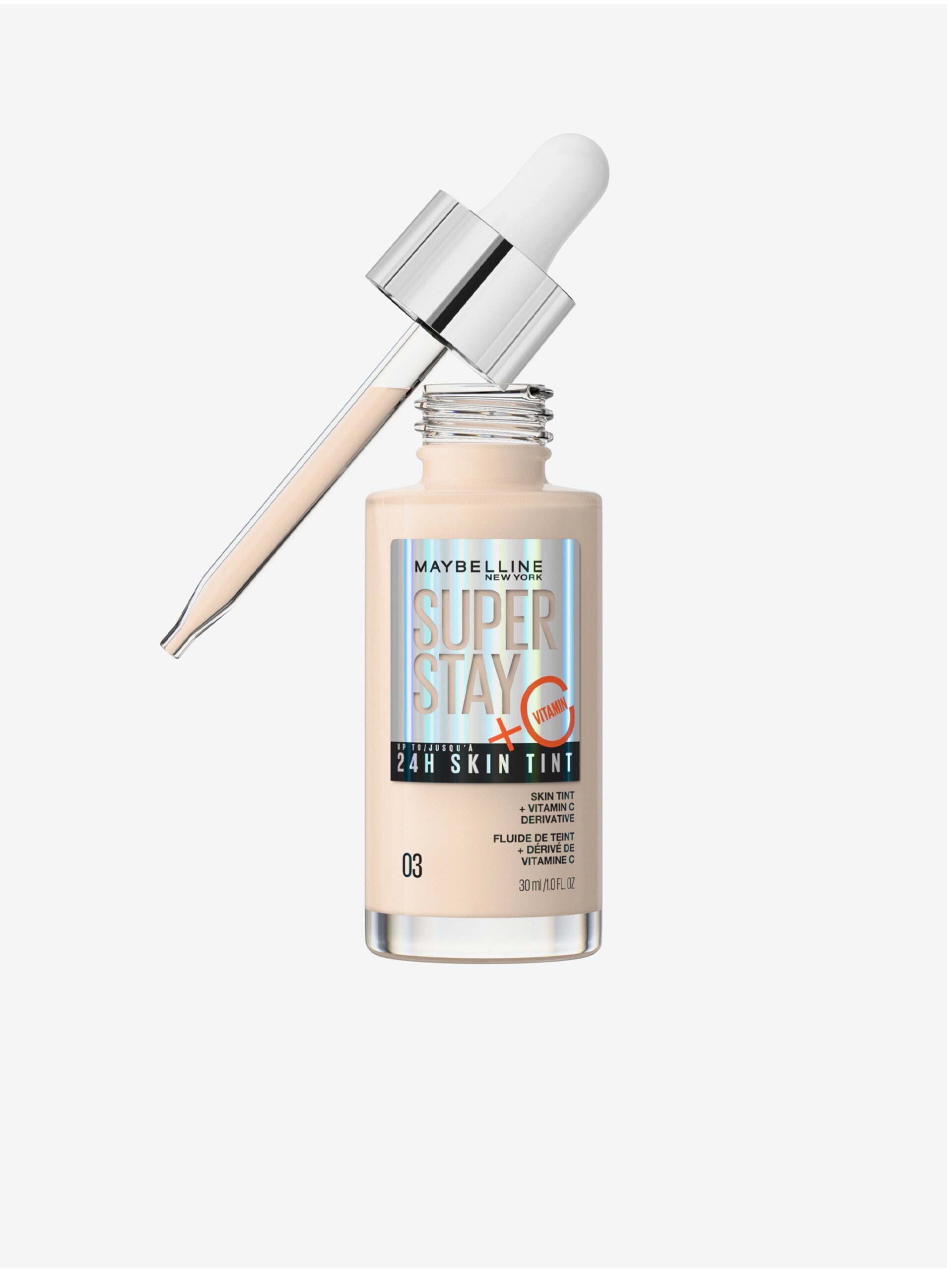 Levně Sérum pro sjednocení barevného tónu pleti Maybelline New York SuperStay Vitamin C Skin Tint 03 (30 ml)