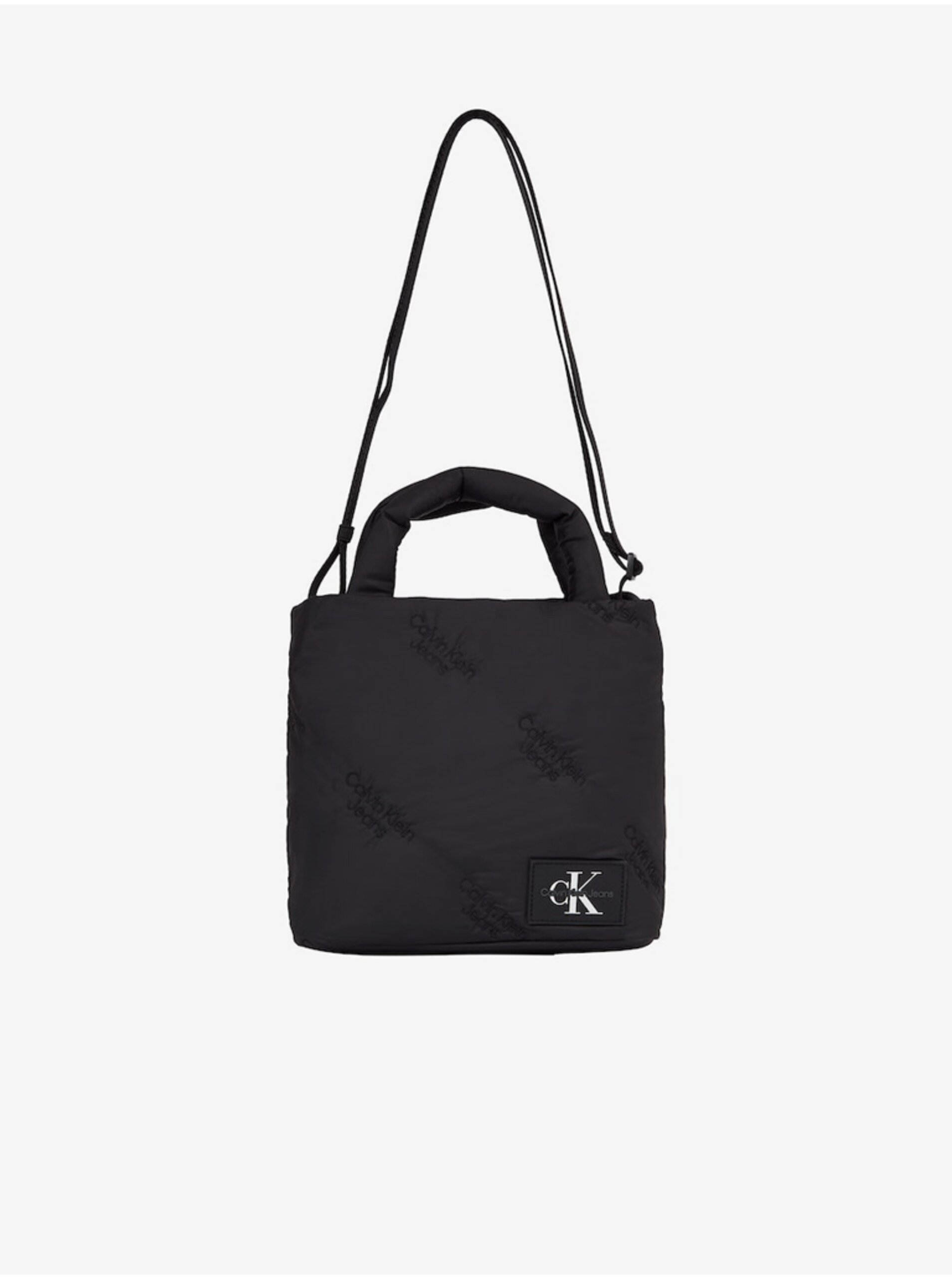 E-shop Čierna dámska crossbody kabelka Calvin Jeans Klein Puffy Aop Tote23