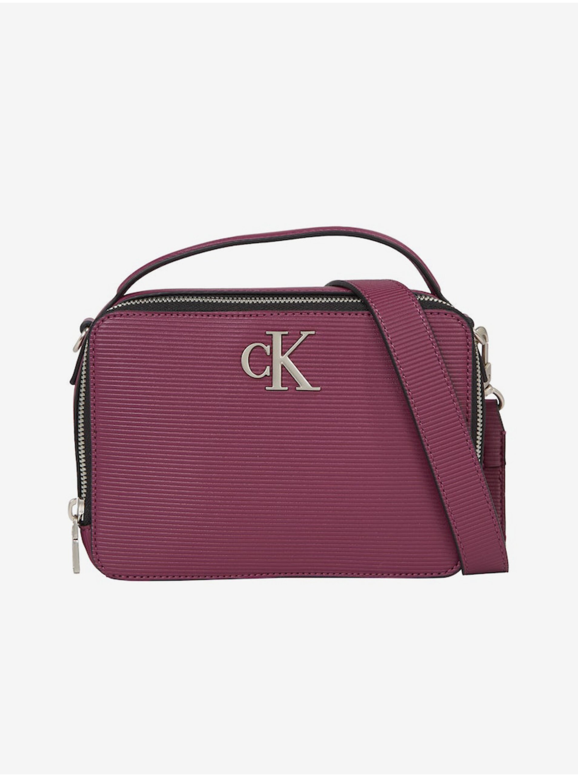 E-shop Vínová dámská crossbody kabelka Calvin Klein Jeans Bag18 T
