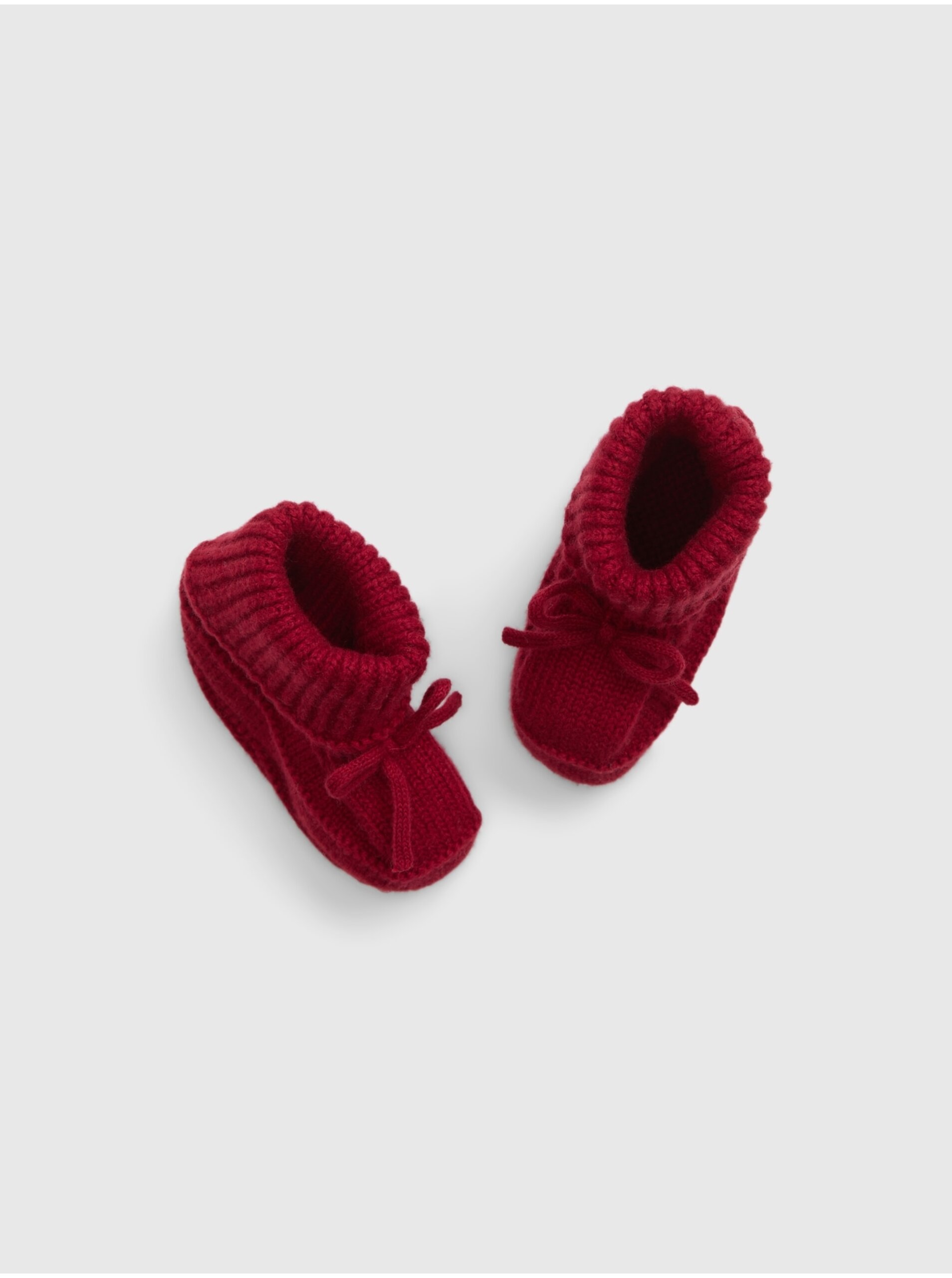 Levně Vínové dětské boty s umělým kožíškem GAP CashSoft
