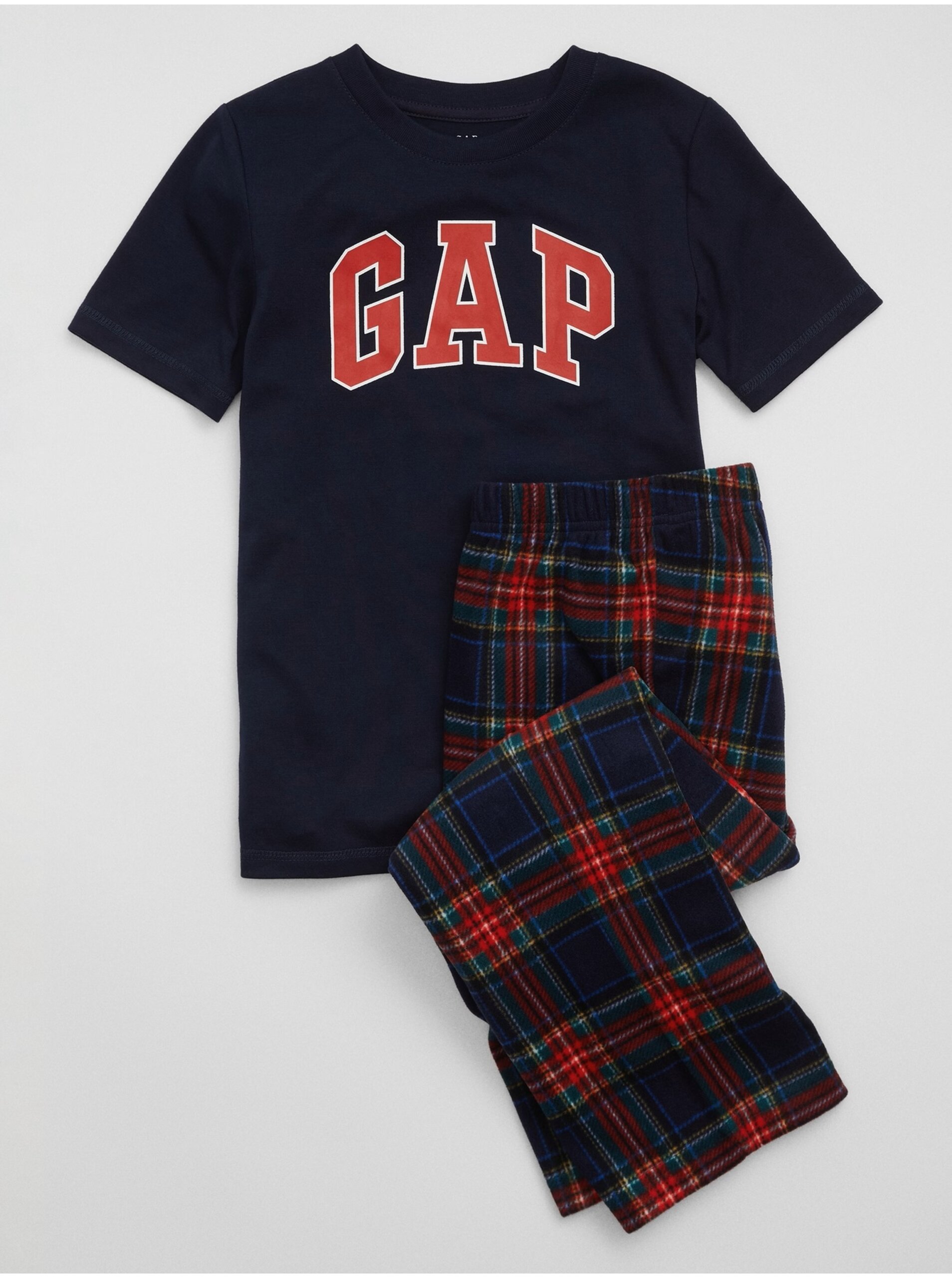 Lacno Tmavomodré chlapčenské pyžamo s logom GAP