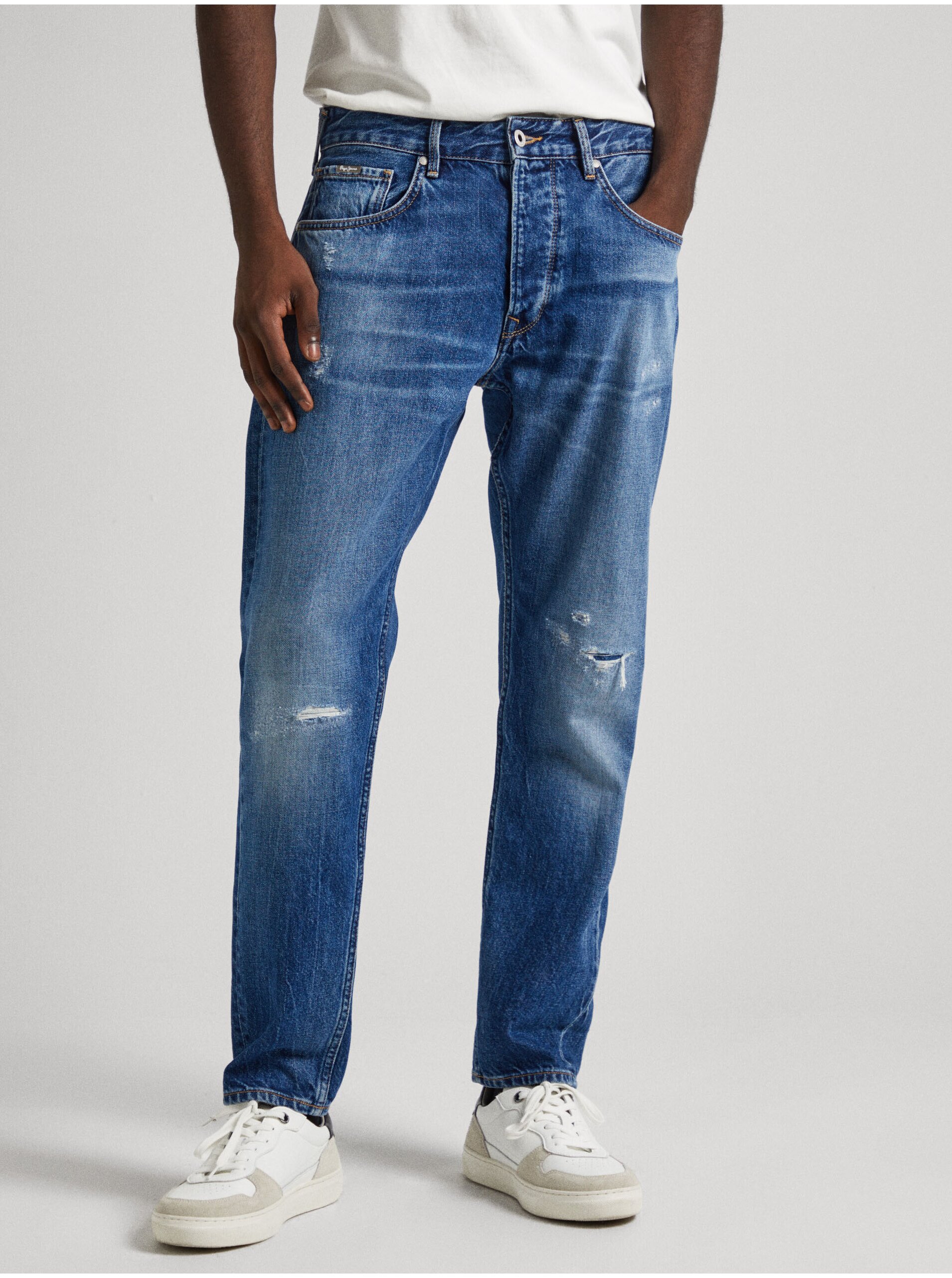 E-shop Modré pánské straight fit džíny Pepe Jeans