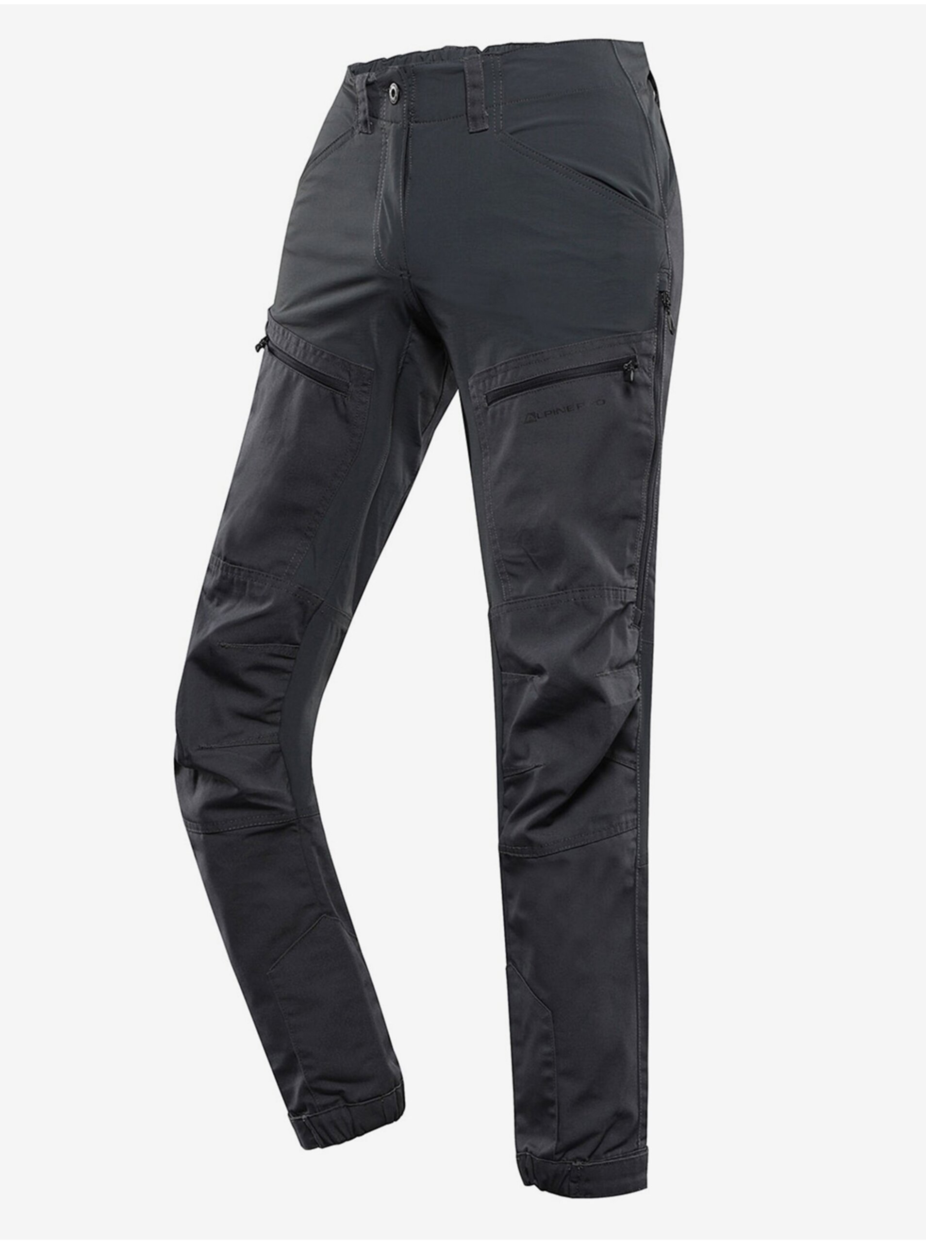 Levně Tmavě šedé dámské outdoorové kalhoty ALPINE PRO Zarma