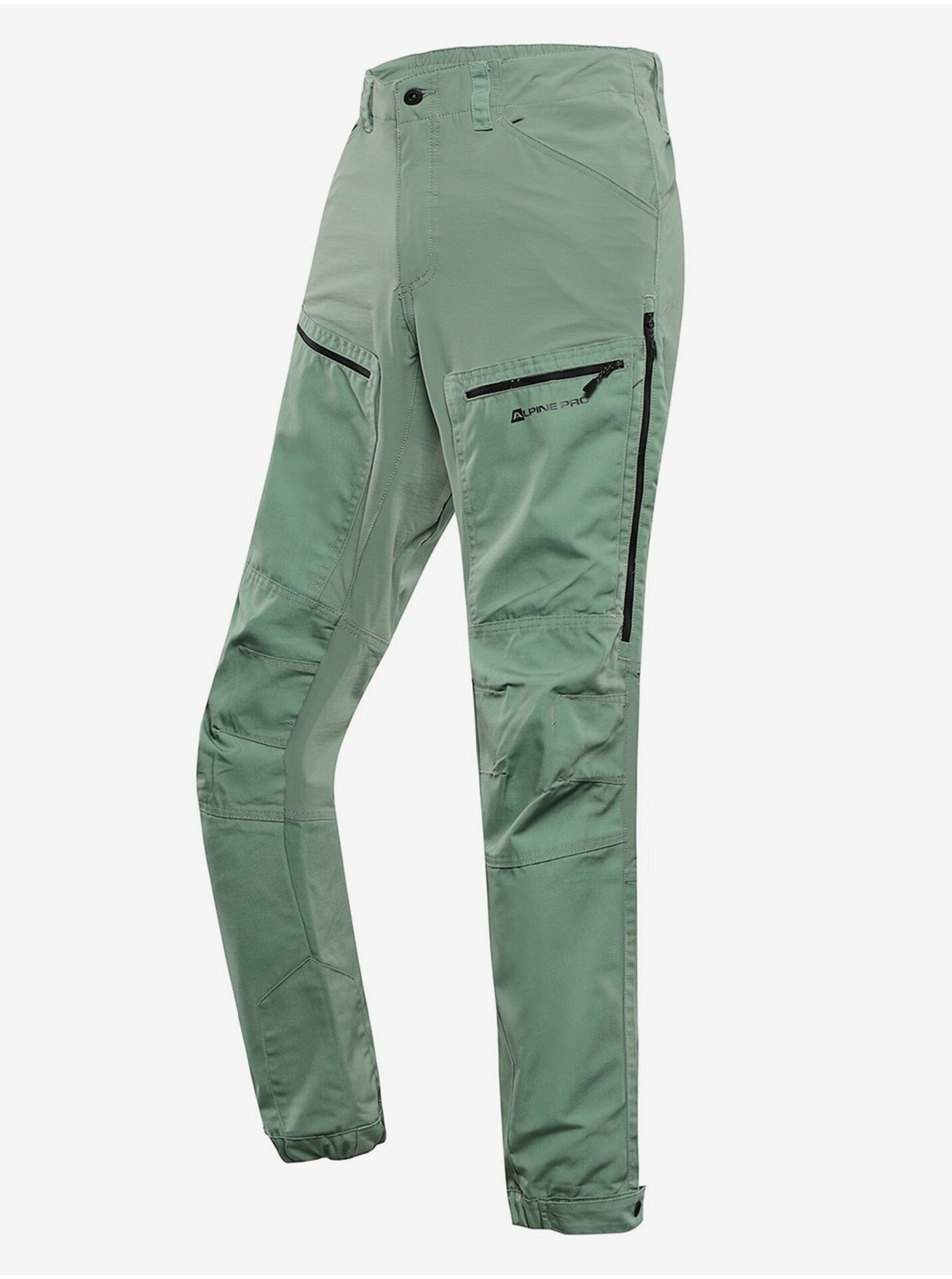 Levně Zelené pánské outdoorové kalhoty ALPINE PRO Zarm