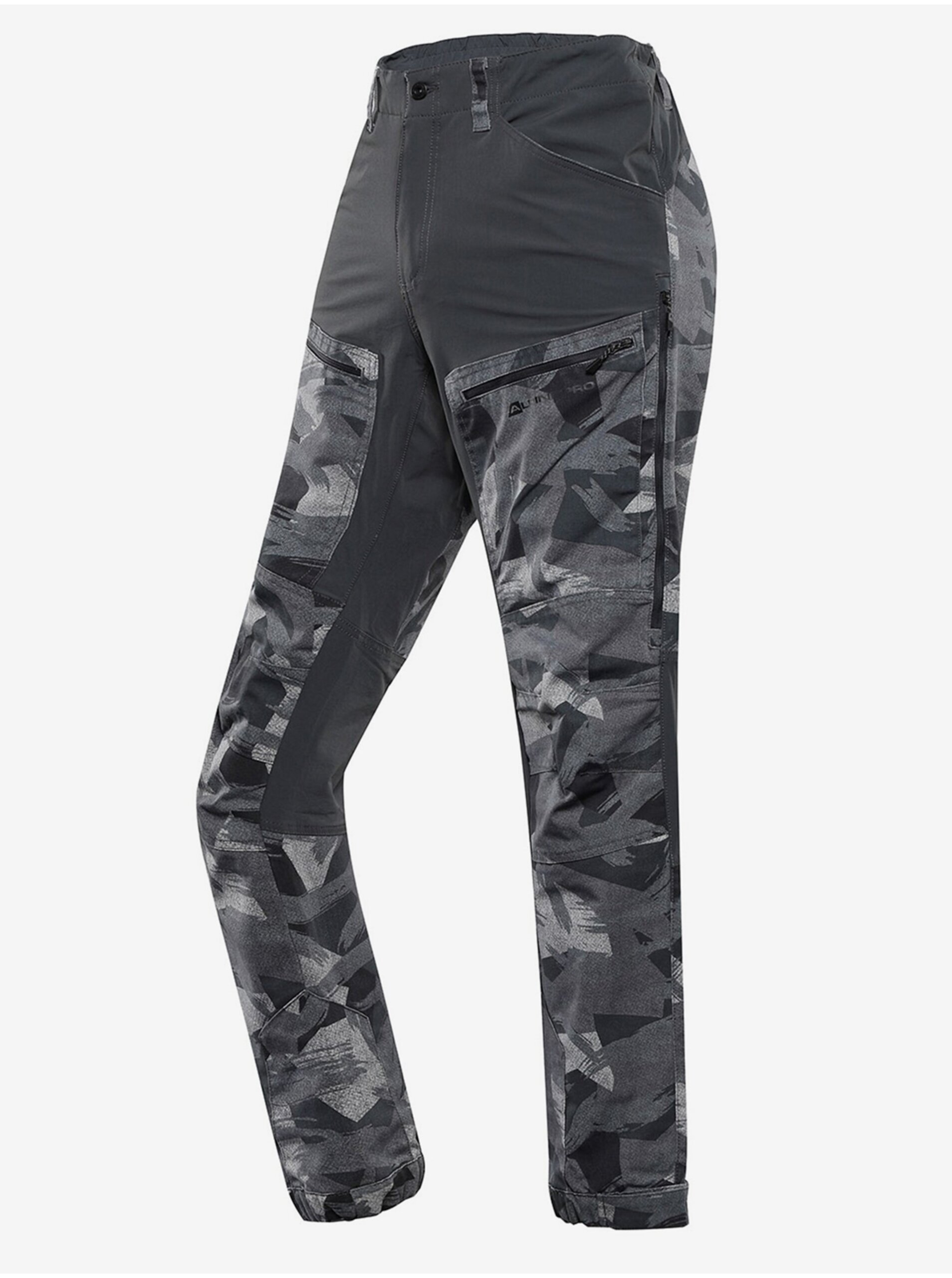 E-shop Tmavě šedé pánské outdoorové kalhoty ALPINE PRO Zarm