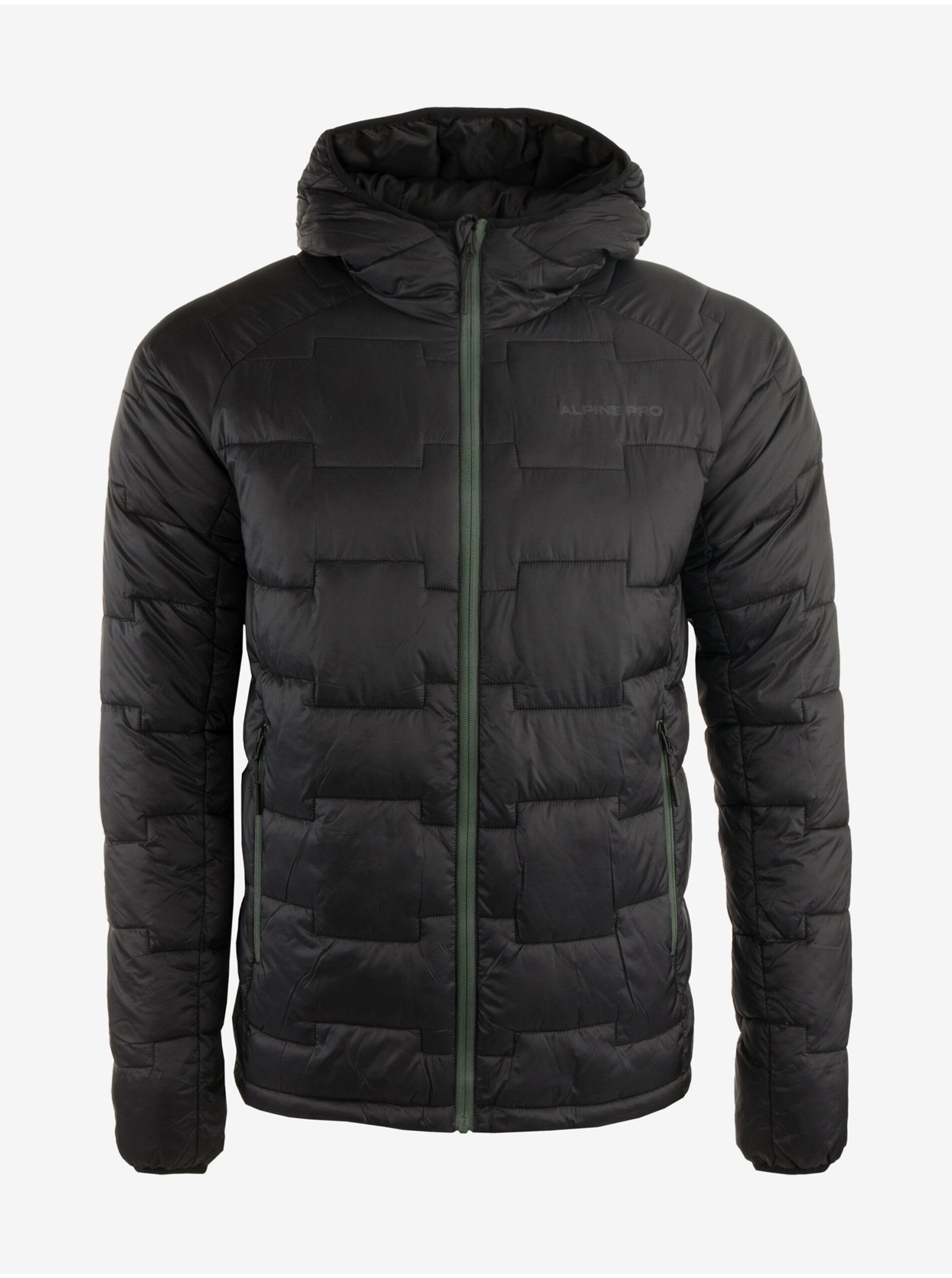E-shop Černá pánská prošívaná zimní bunda ALPINE PRO Hurem