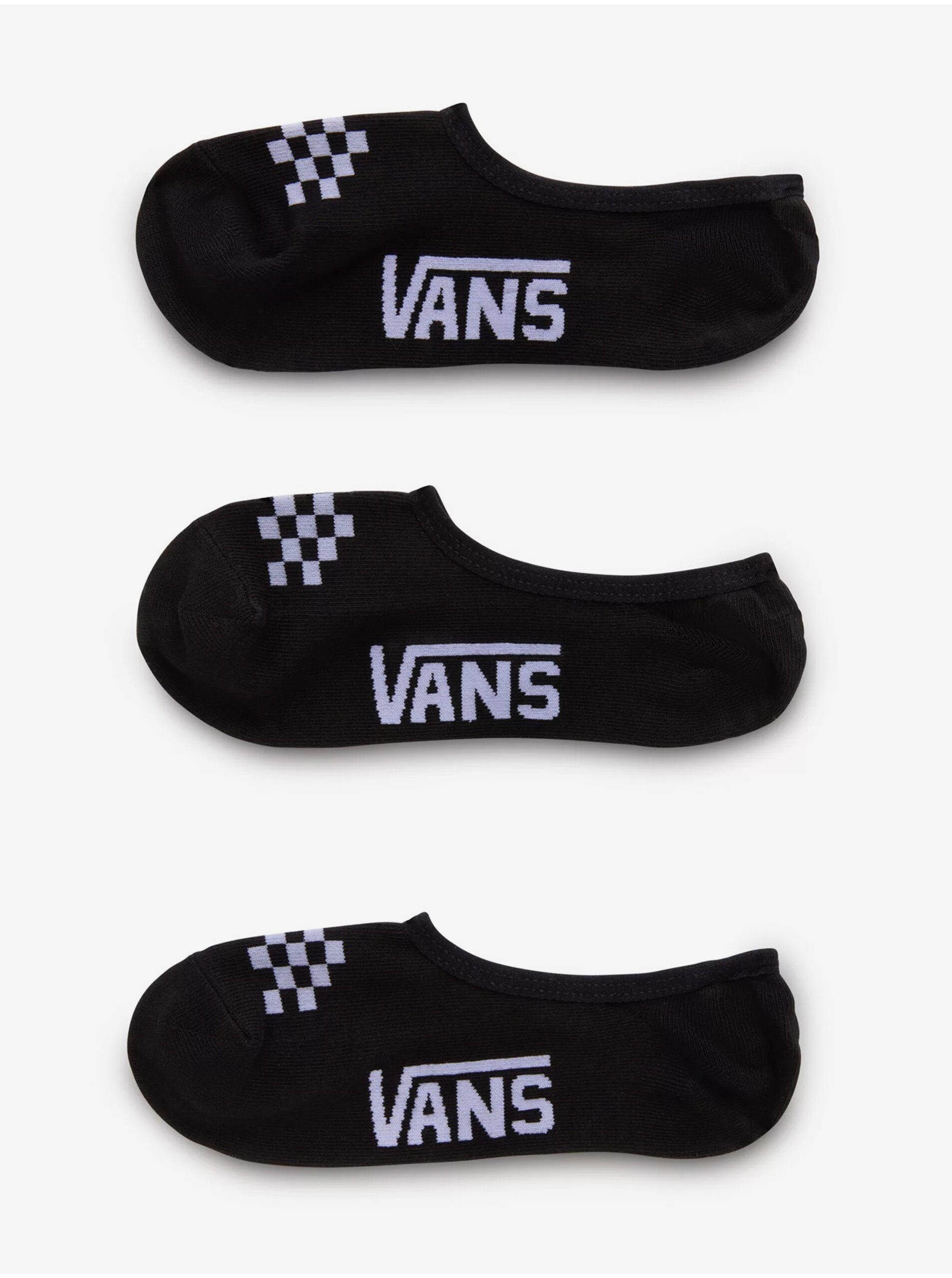 Levně Sada tří párů dámských ponožek v černé barvě VANS Classic Canoodle