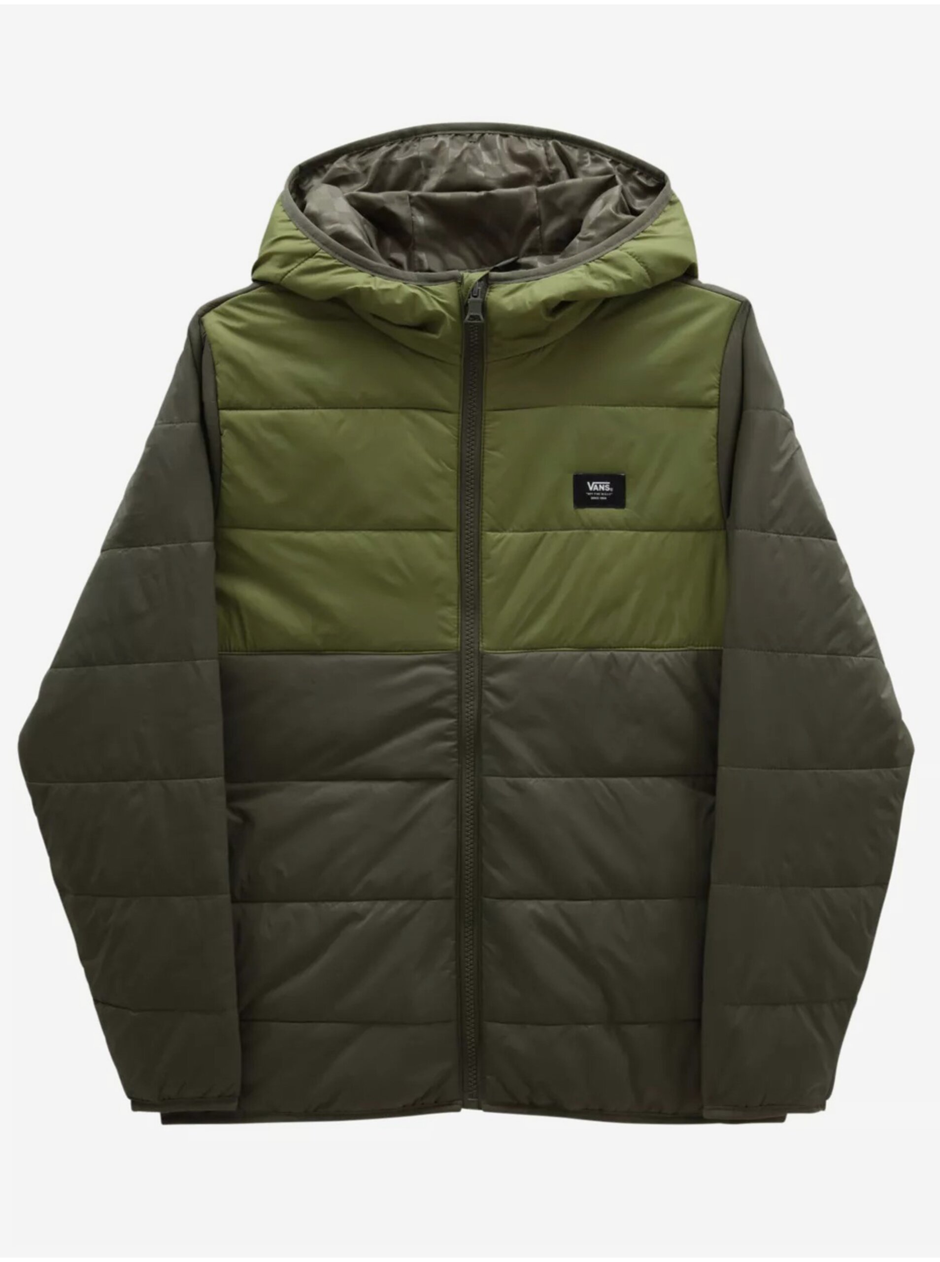 E-shop Khaki klučičí zimní prošívaná bunda VANS Prospect
