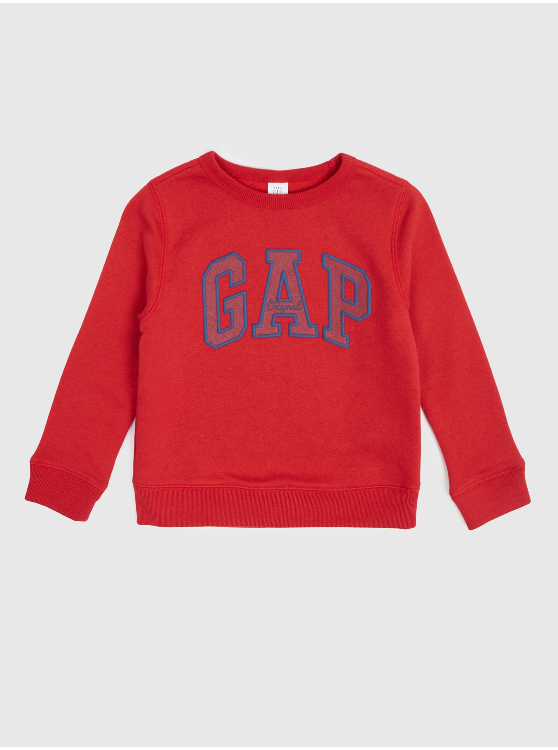 Lacno Červená chlapčenská mikina s logom GAP