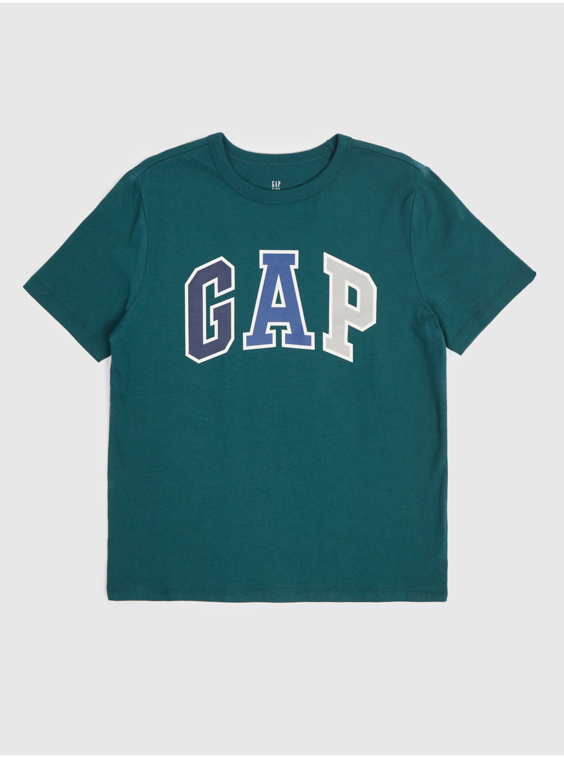 Lacno Petrolejové chlapčenské tričko s logom GAP