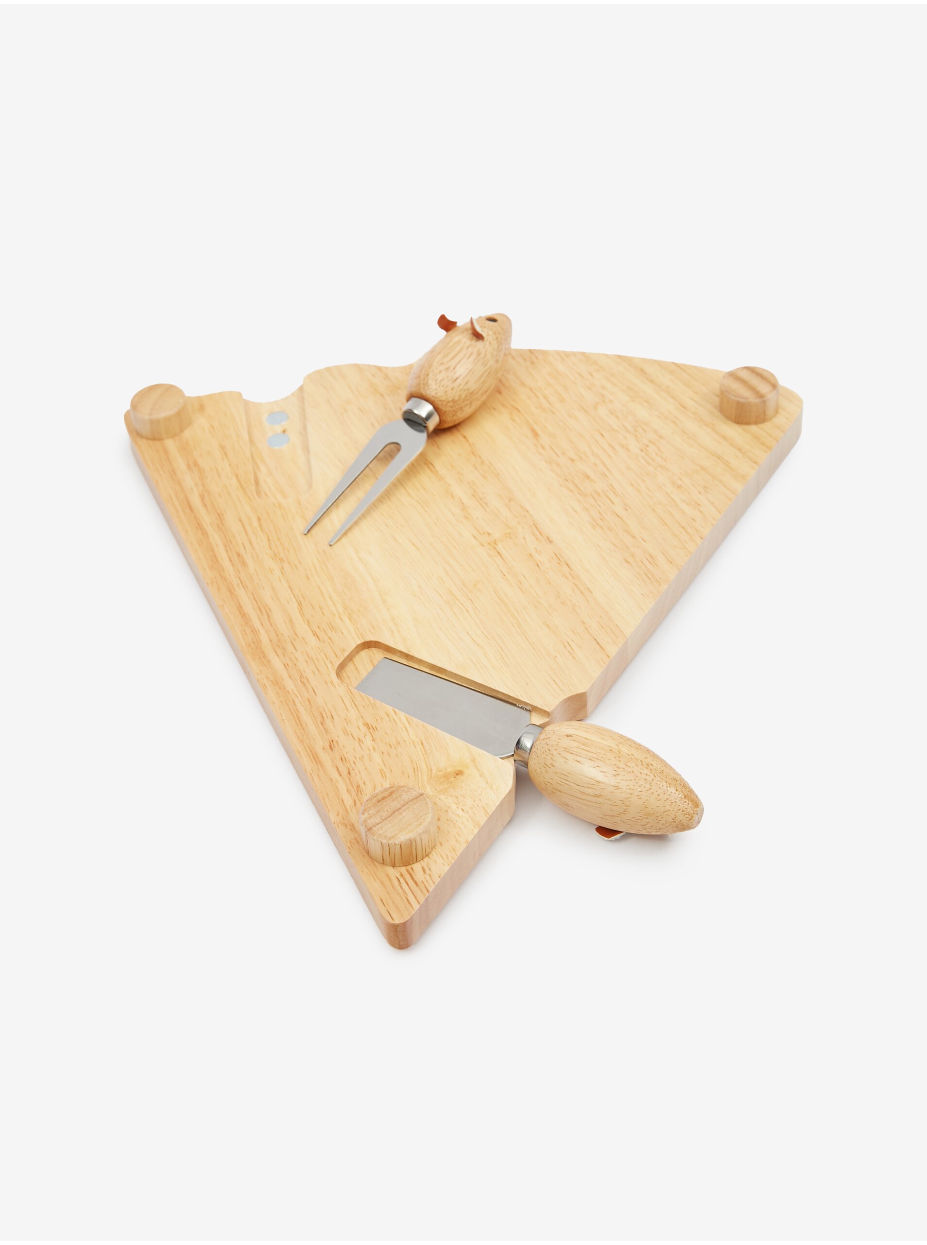 Levně Dřevěná sada prkénka a nožů k servírování sýrů SIFCON