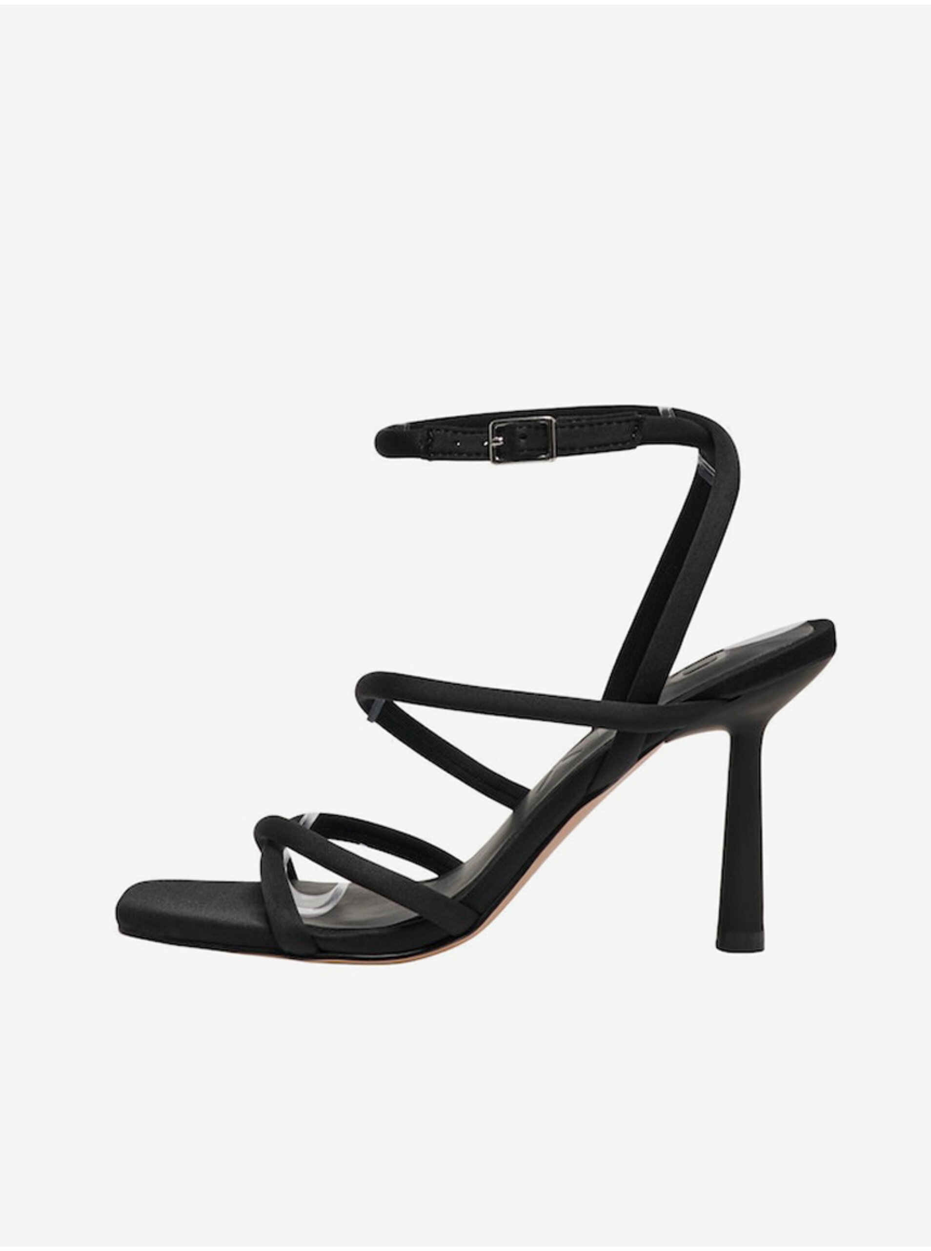 E-shop Čierne dámske sandále na podpätku ONLY Amina-1