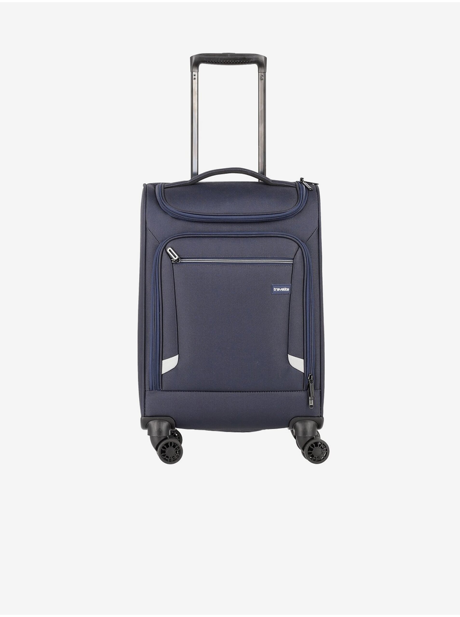 Levně Tmavě modrý cestovní kufr Travelite Cabin Underseater/Toploader