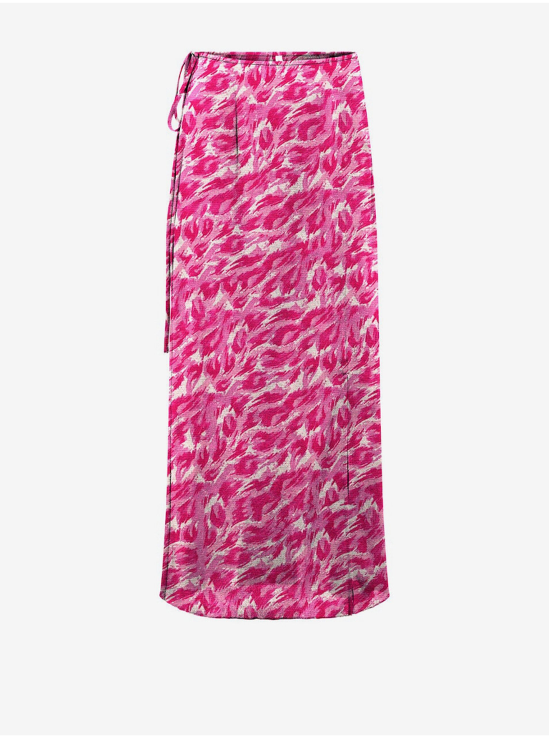 Levně Růžová dámská vzorovaná maxi sukně ONLY Nova