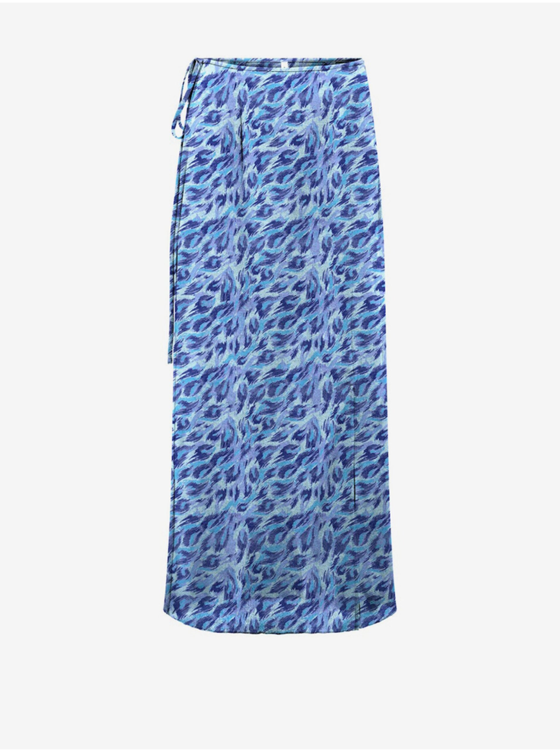 Lacno Modrá dámska kvetovaná maxi sukňa ONLY Nova