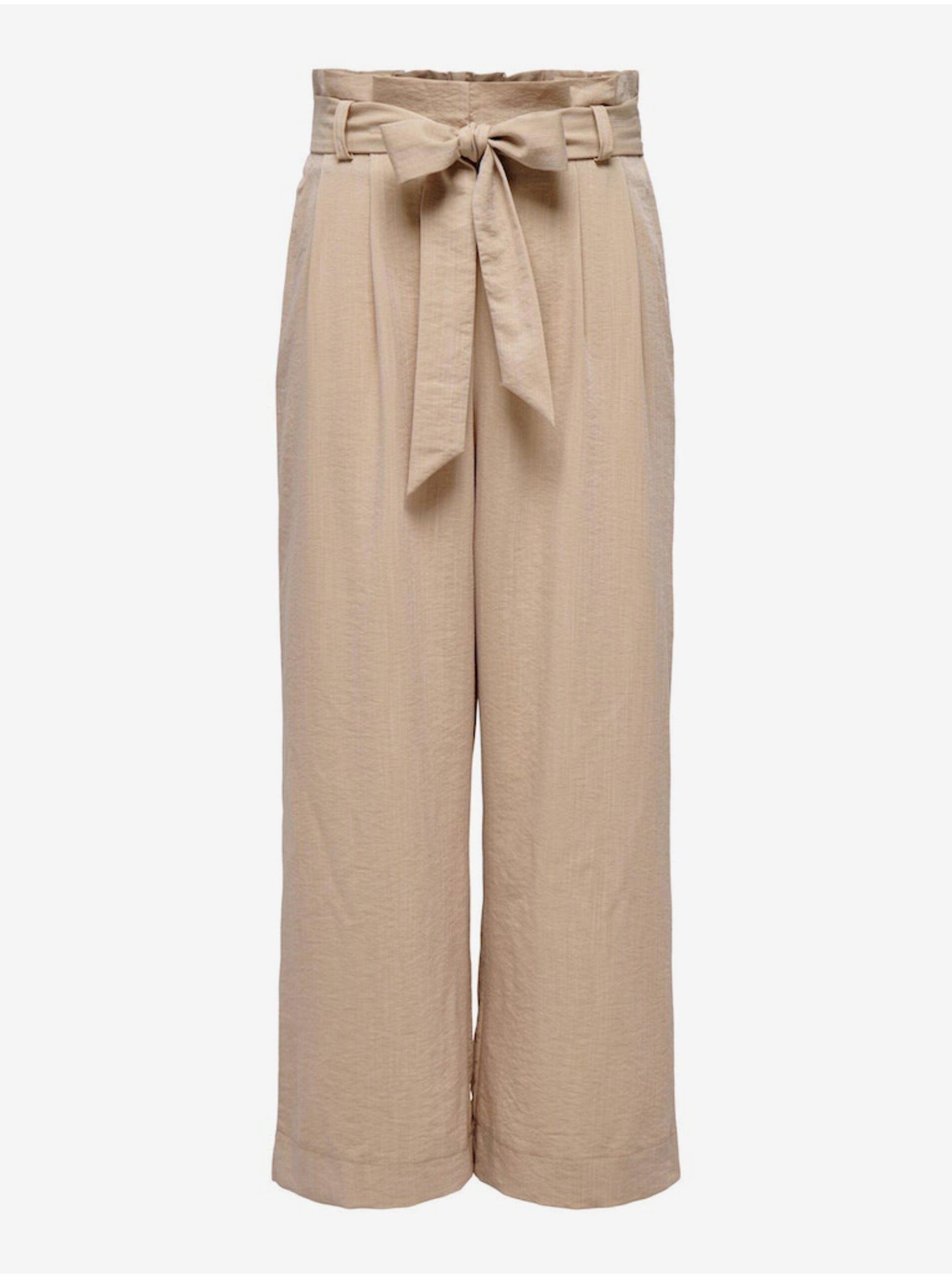 E-shop Béžové dámské kalhoty ONLY Marsa