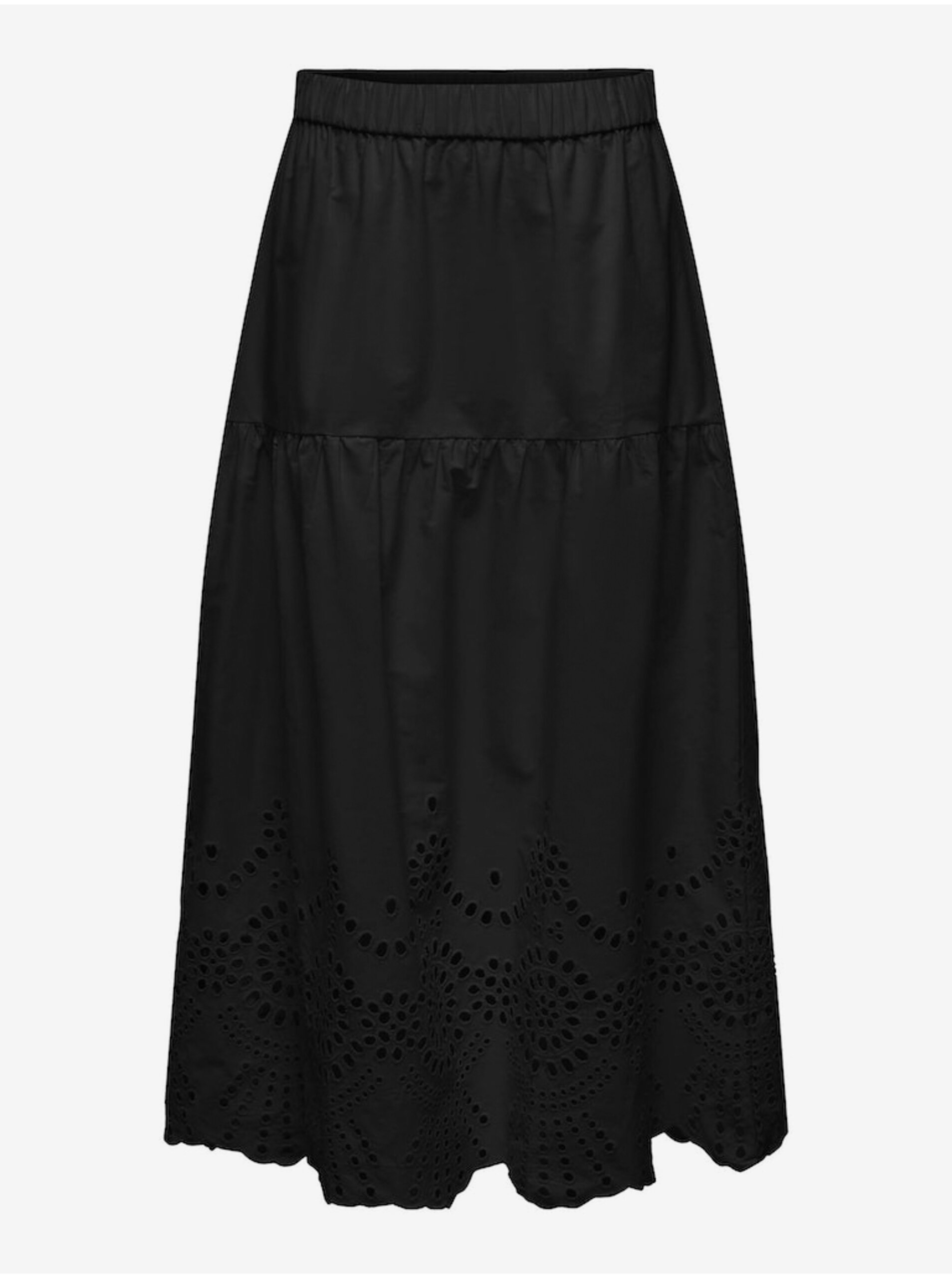E-shop Černá dámská maxi sukně ONLY Roxanne