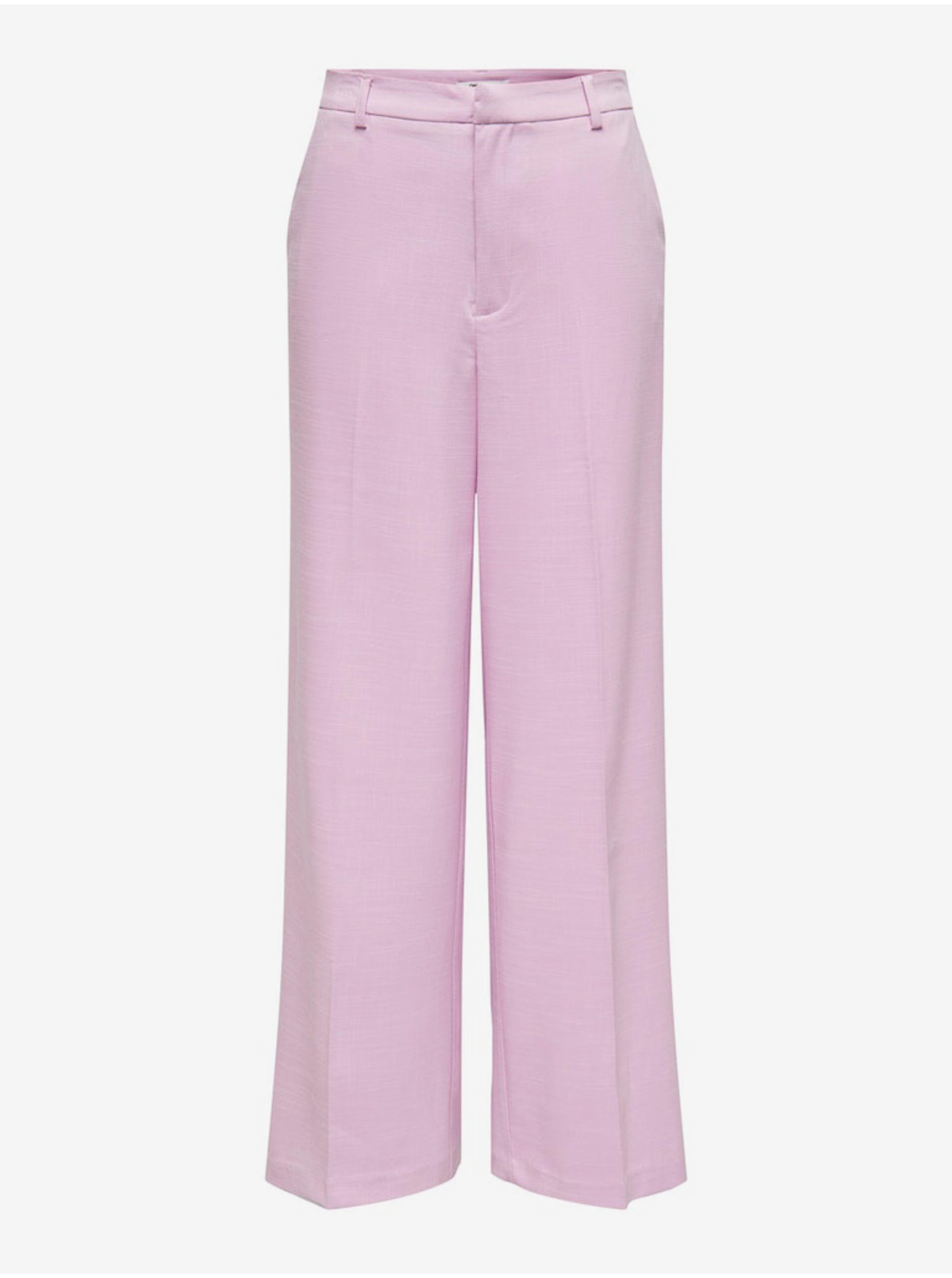 Levně Světle růžové dámské kalhoty ONLY Alba