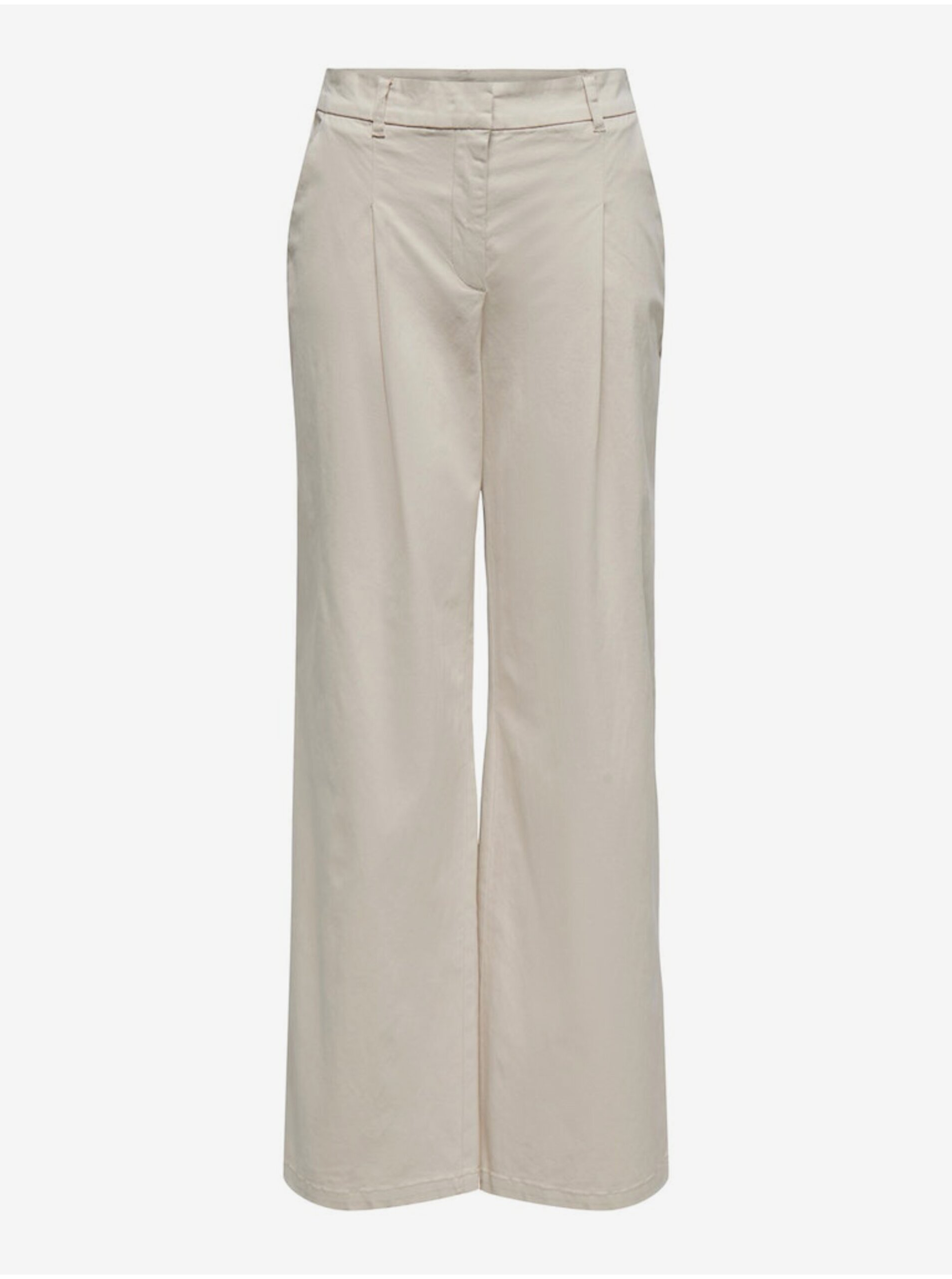 E-shop Béžové dámské kalhoty ONLY Stella