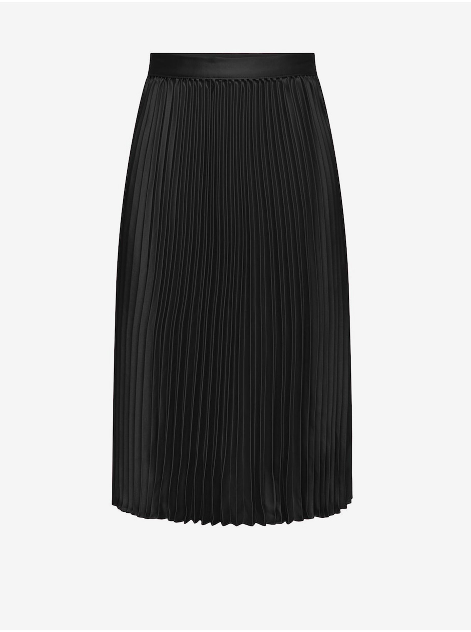 E-shop Černá dámská saténová plisovaná sukně JDY Sarah