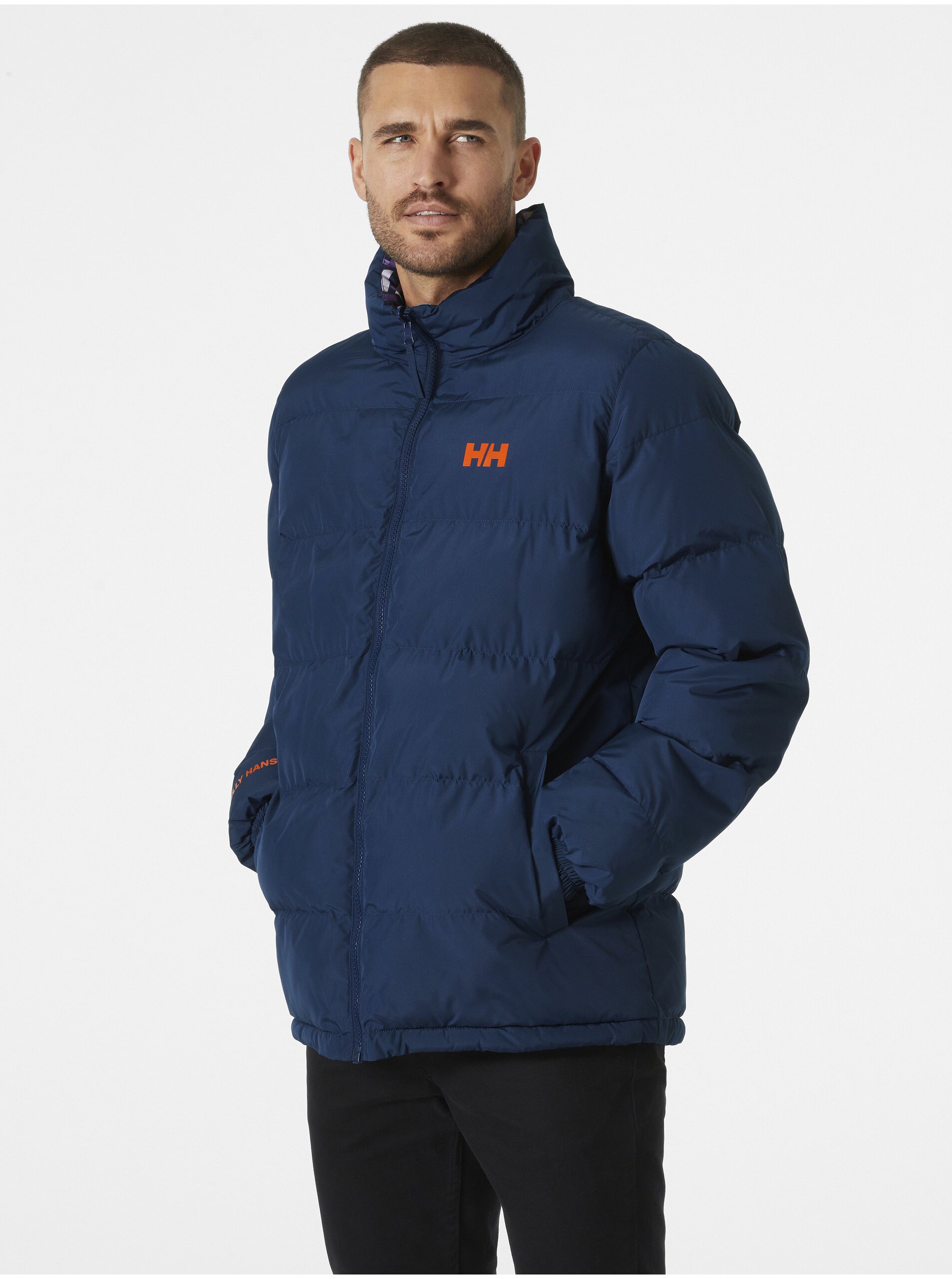 Levně Modrá pánská oboustranná zimní prošívaná bunda HELLY HANSEN YU 23 REVERSIBLE PUFFER