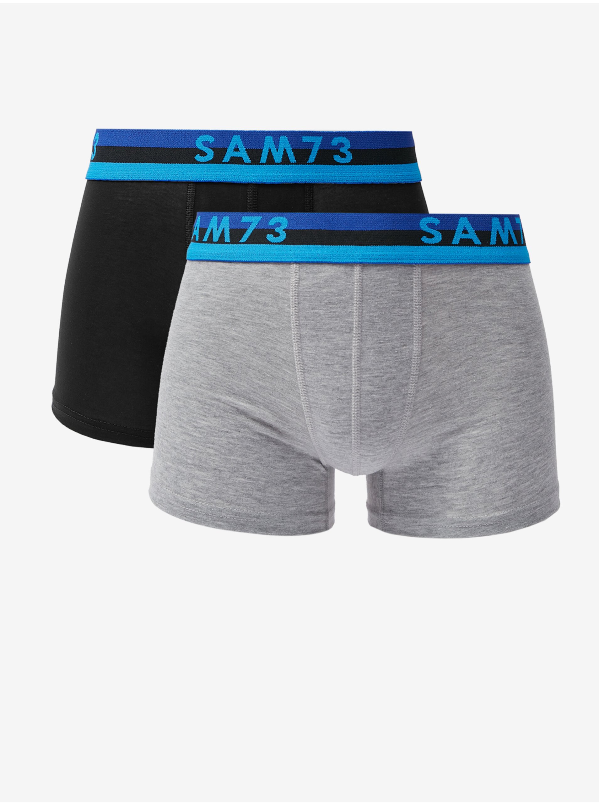 E-shop Sada dvou pánských boxerek v šedé a černé barvě SAM 73 Hiddenit