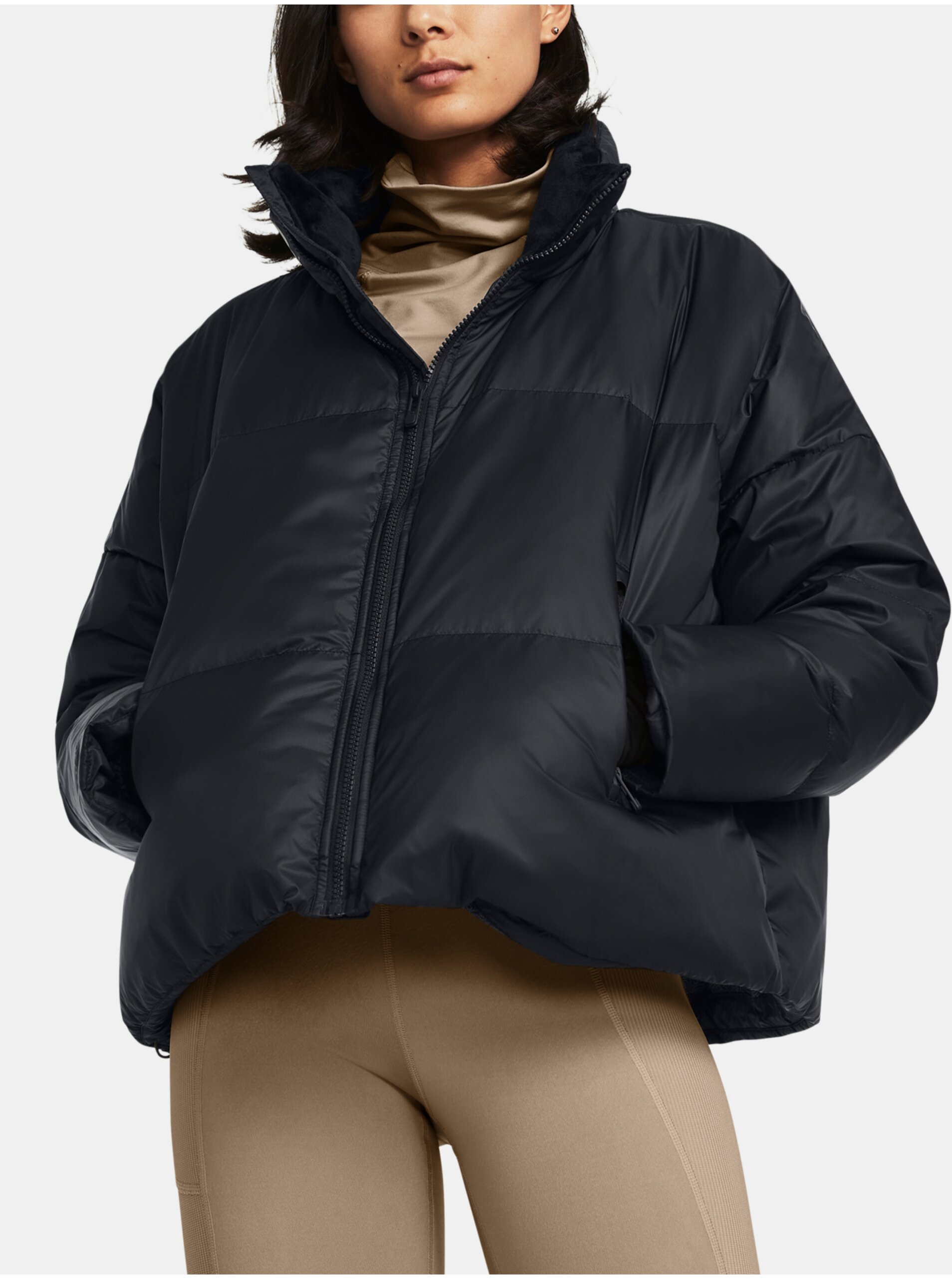 Levně Černá zimní péřová bunda Under Armour UA CGI DOWN PUFFER JKT