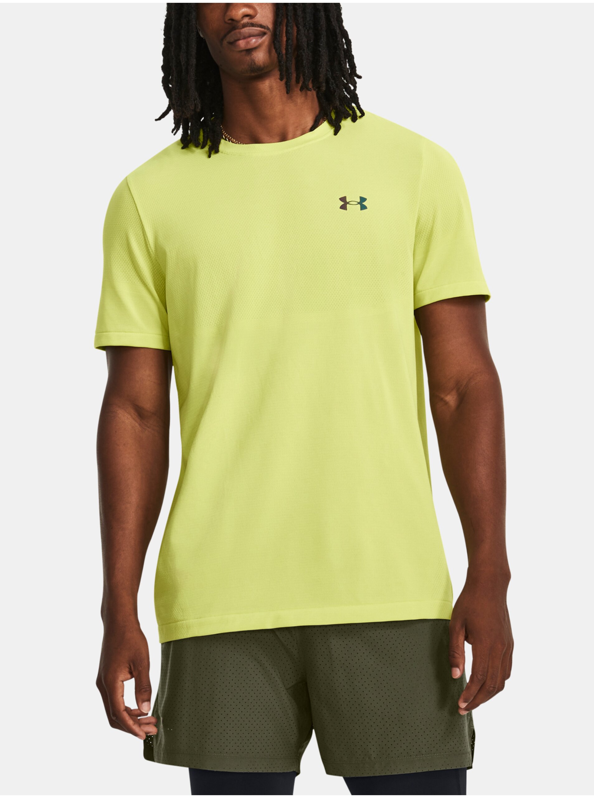 E-shop Žluté sportovní tričko Under Armour UA Rush Seamless Legacy SS