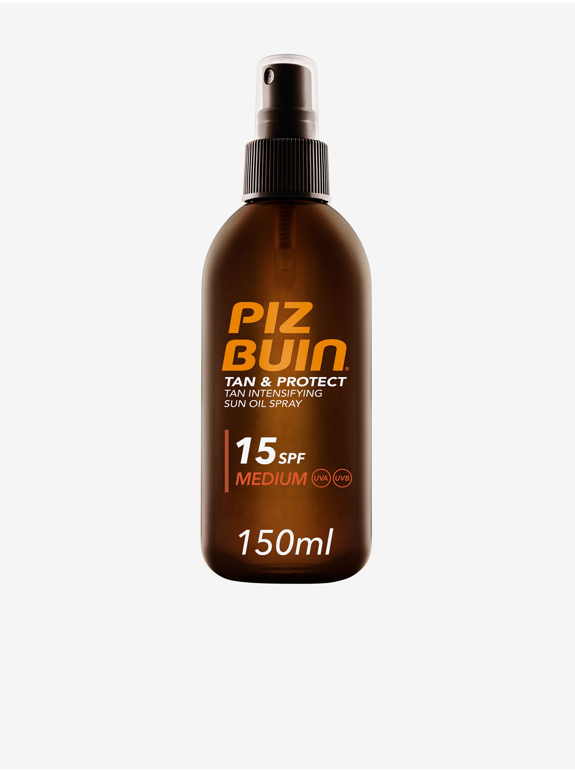 Levně Tělový olejový sprej na opalování SPF15 Piz Buin Tan & Protect 150ml
