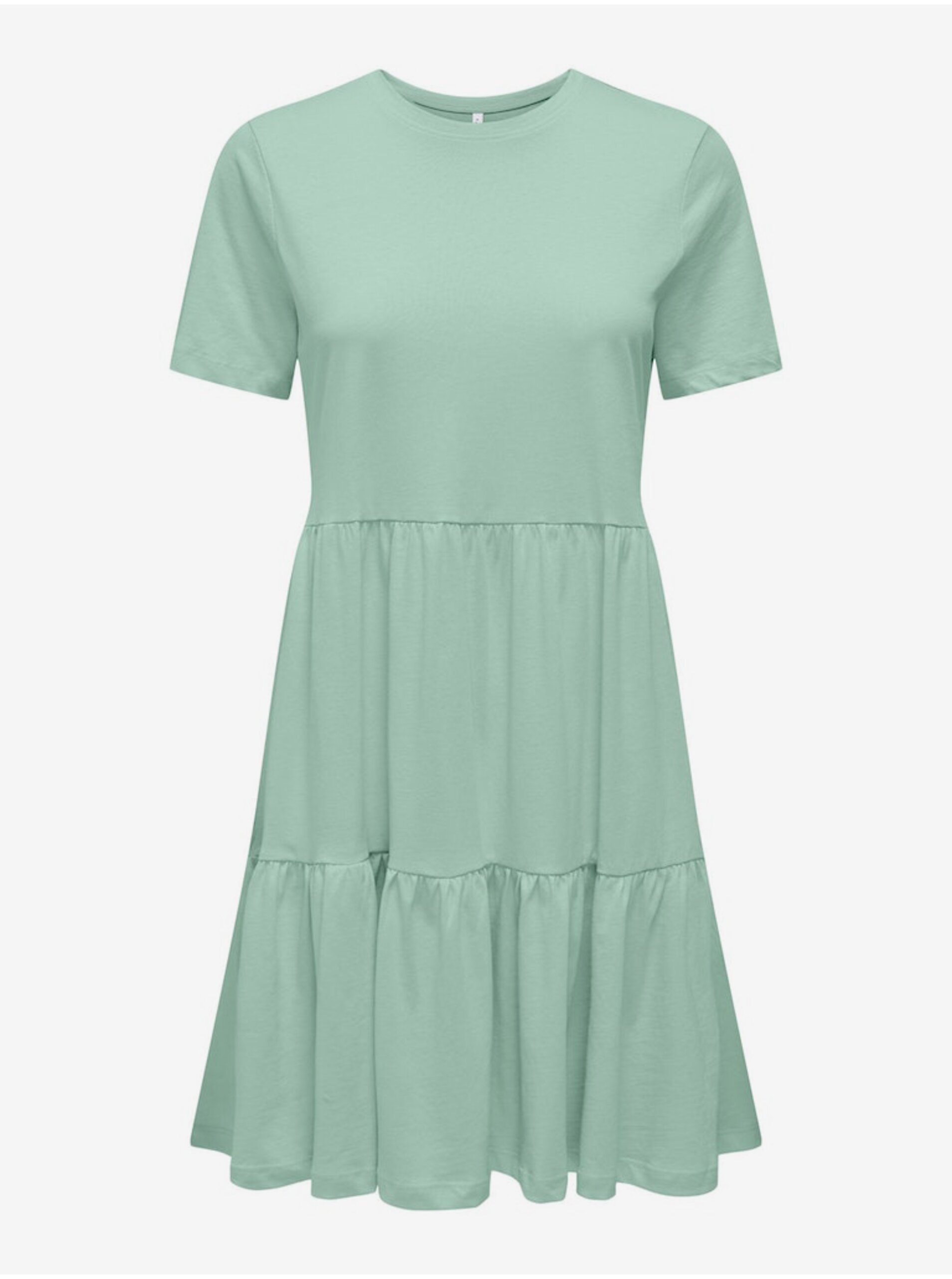 Lacno Svetlo zelené dámske basic šaty ONLY May