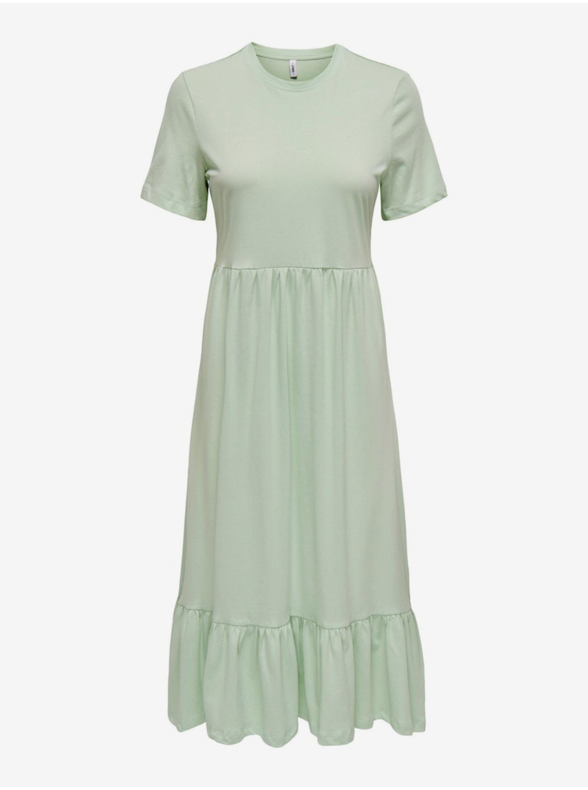 E-shop Svetlo zelené dámske basic midi šaty ONLY May
