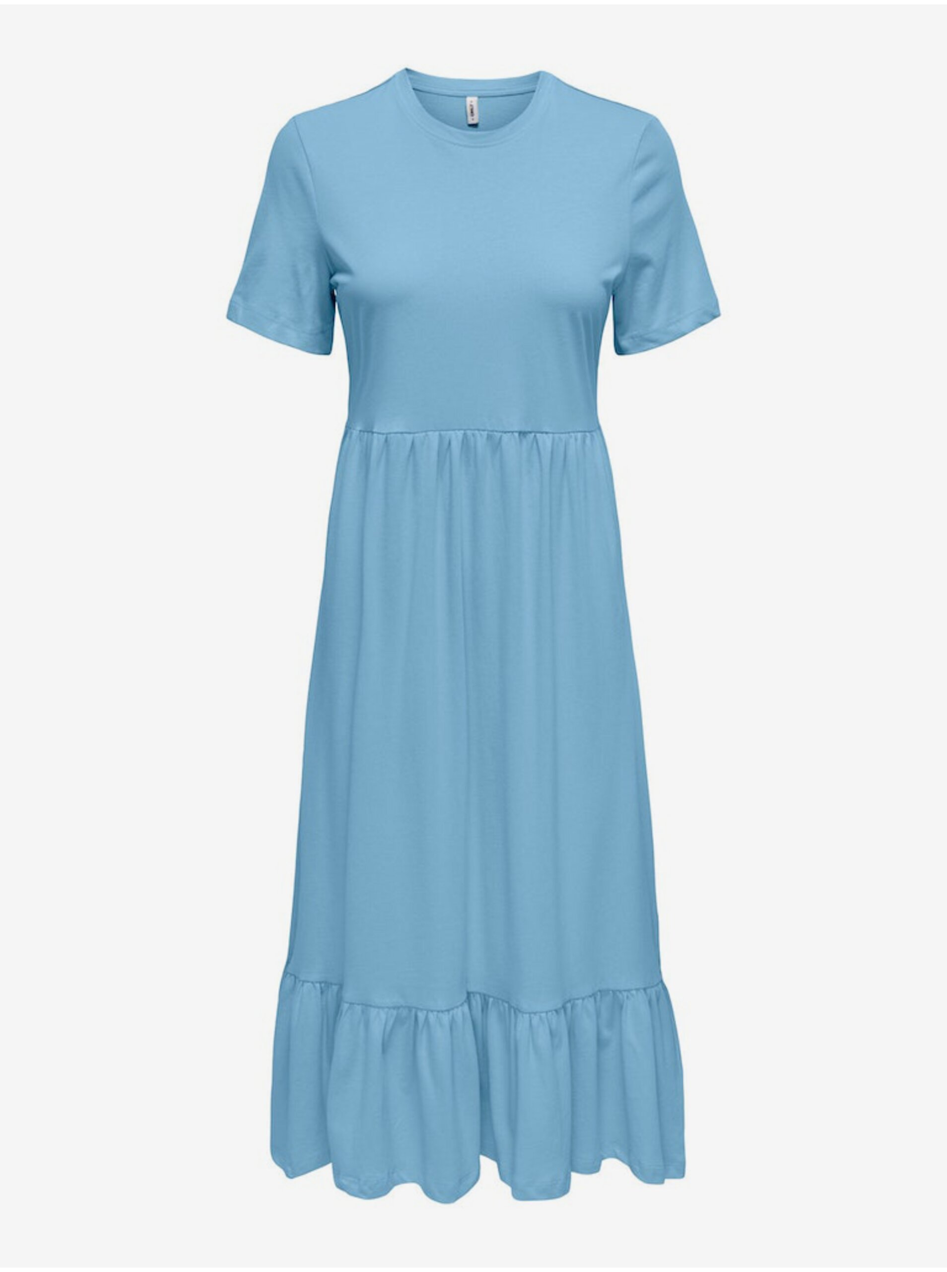 Levně Světle modré dámské basic midi šaty ONLY May