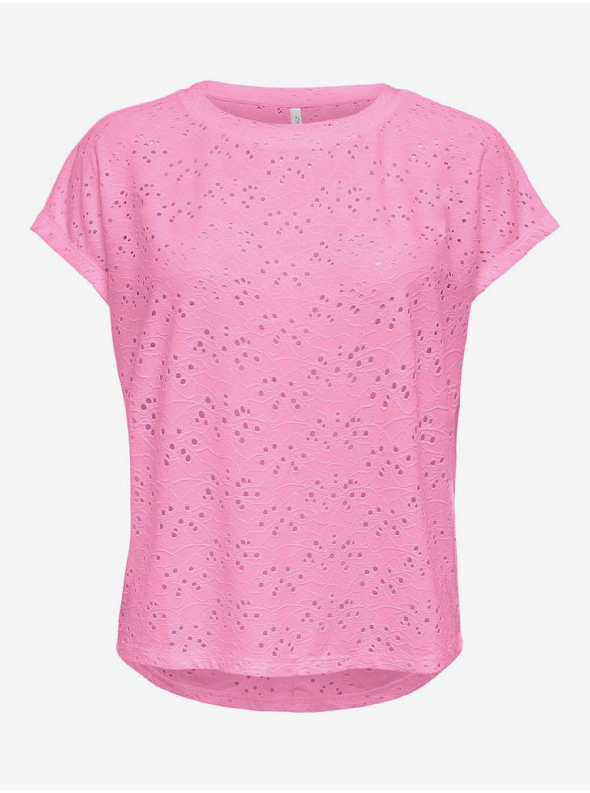 Levně Růžové dámské tričko ONLY Smilla