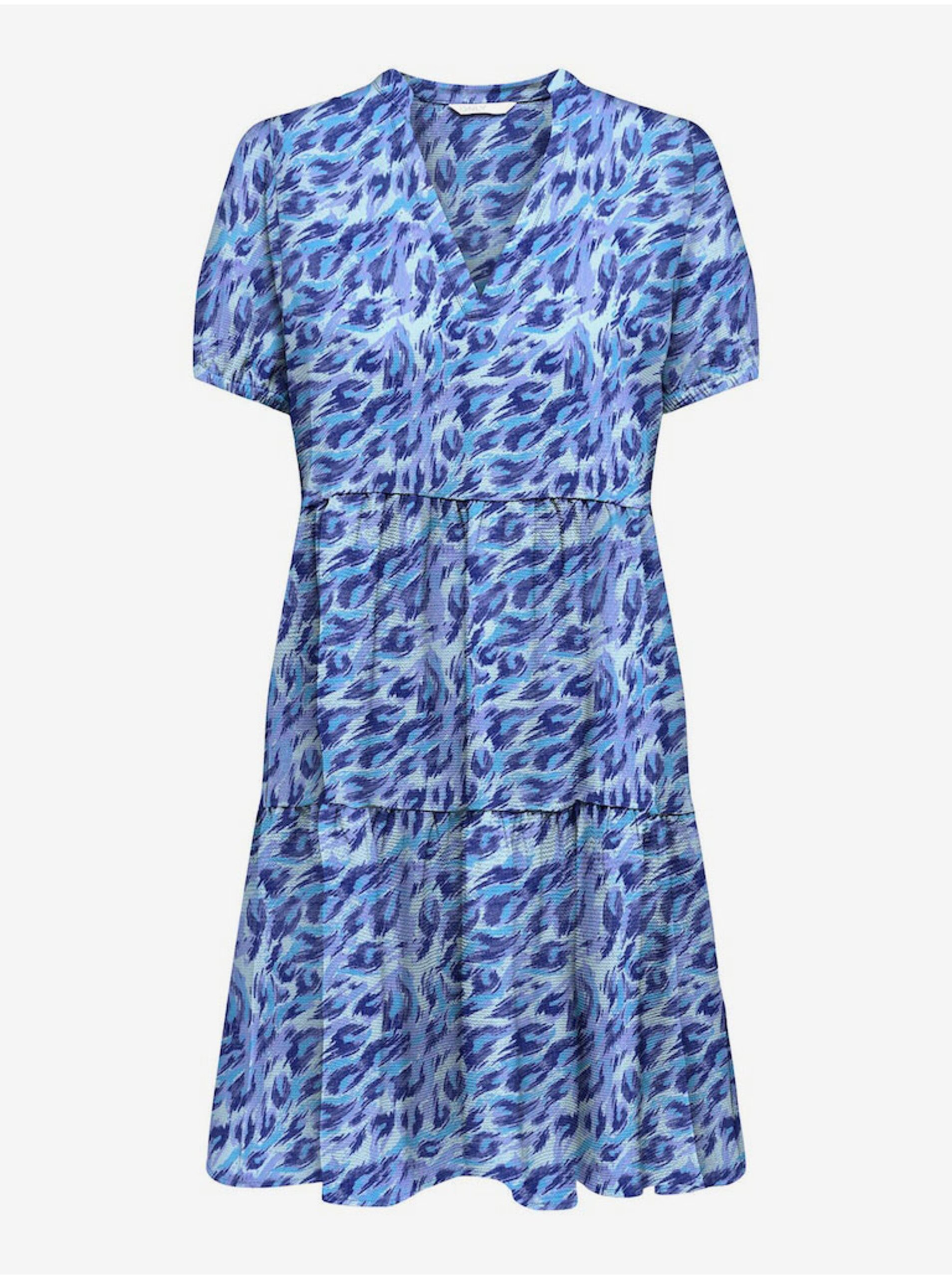 E-shop Modré dámské vzorované šaty ONLY Nova