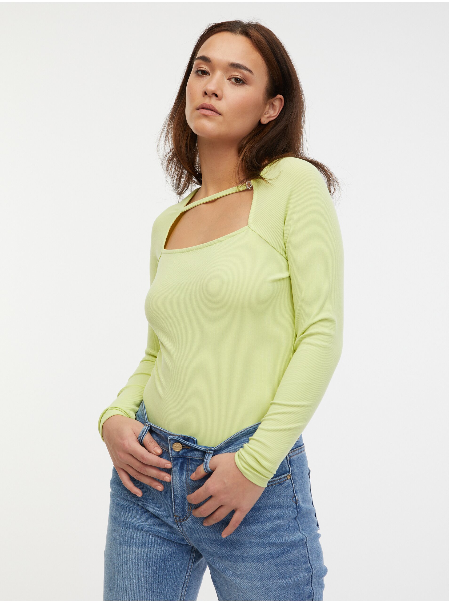 E-shop Světle zelené dámské tričko ORSAY