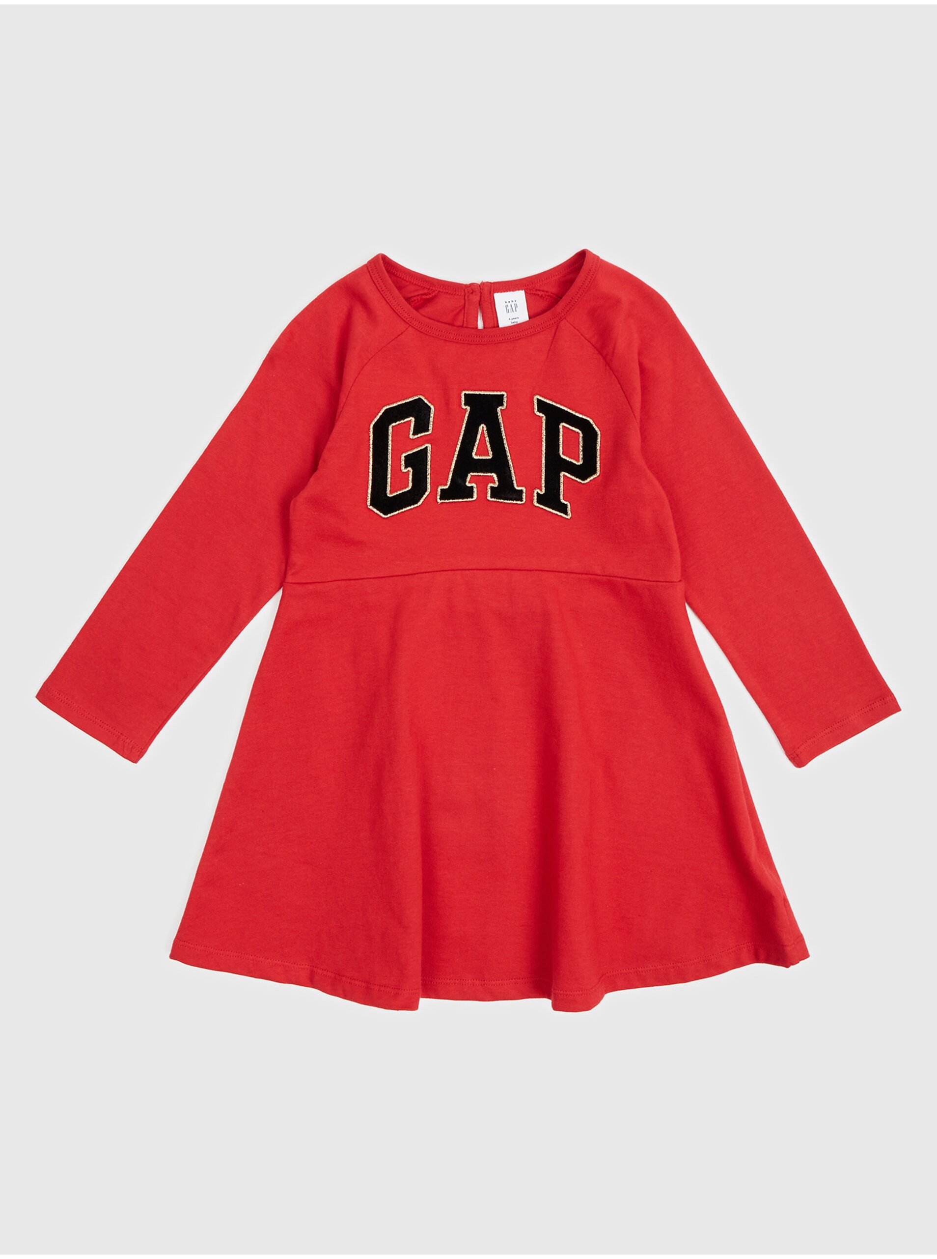 Lacno Červené dievčenské šaty s logom GAP