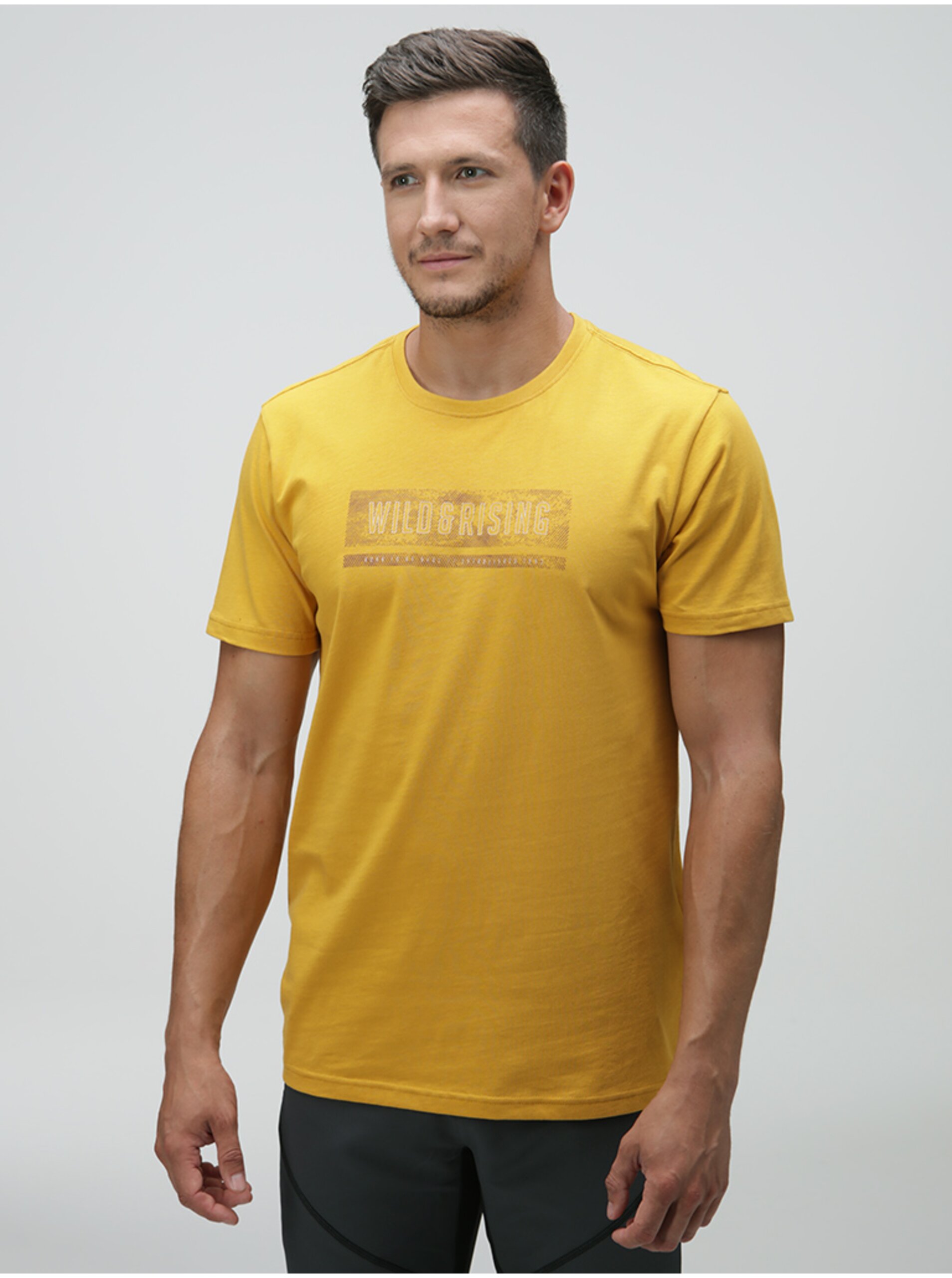 Levně Žluté pánské tričko LOAP Brelom