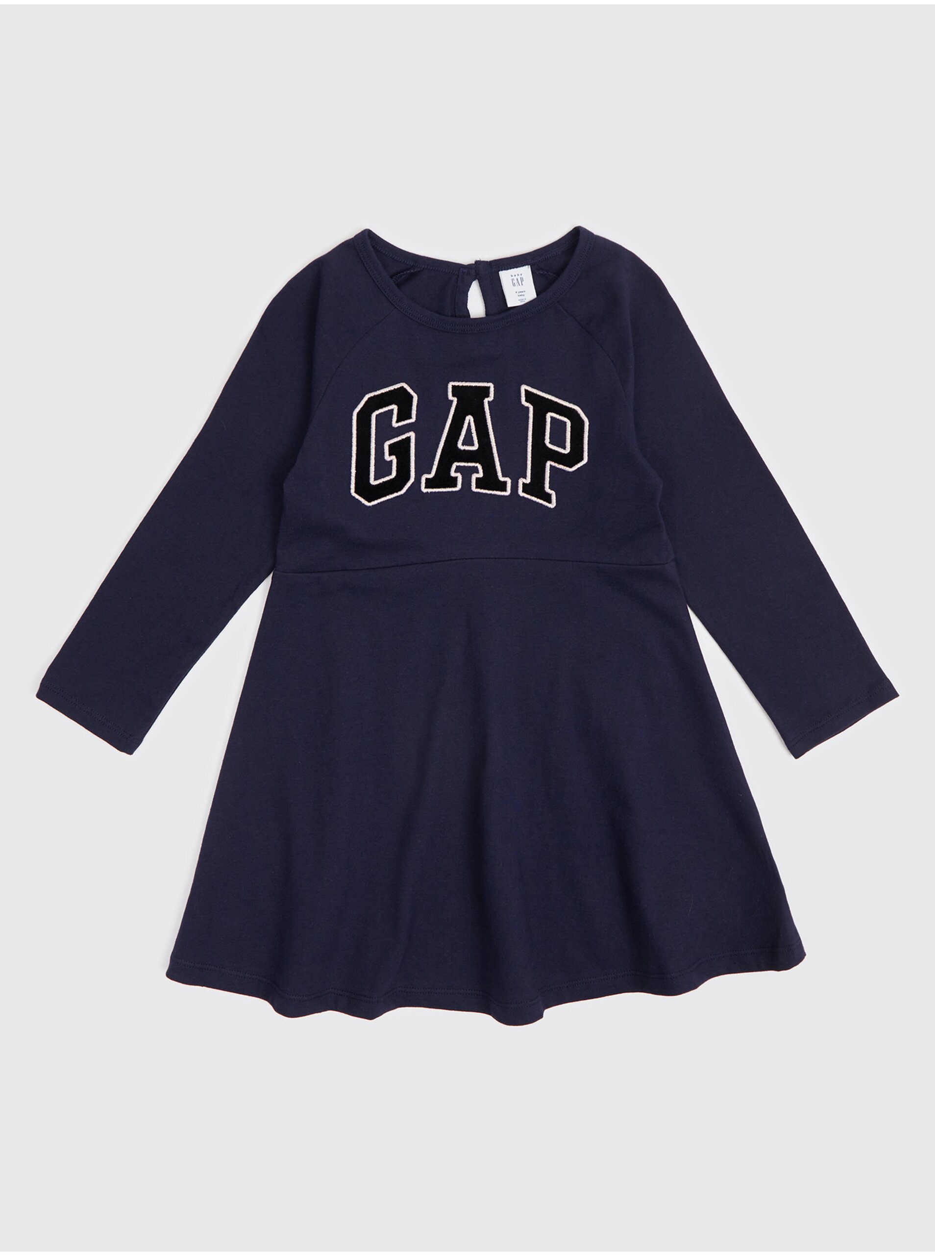 E-shop Čierne dievčenské šaty s logom GAP