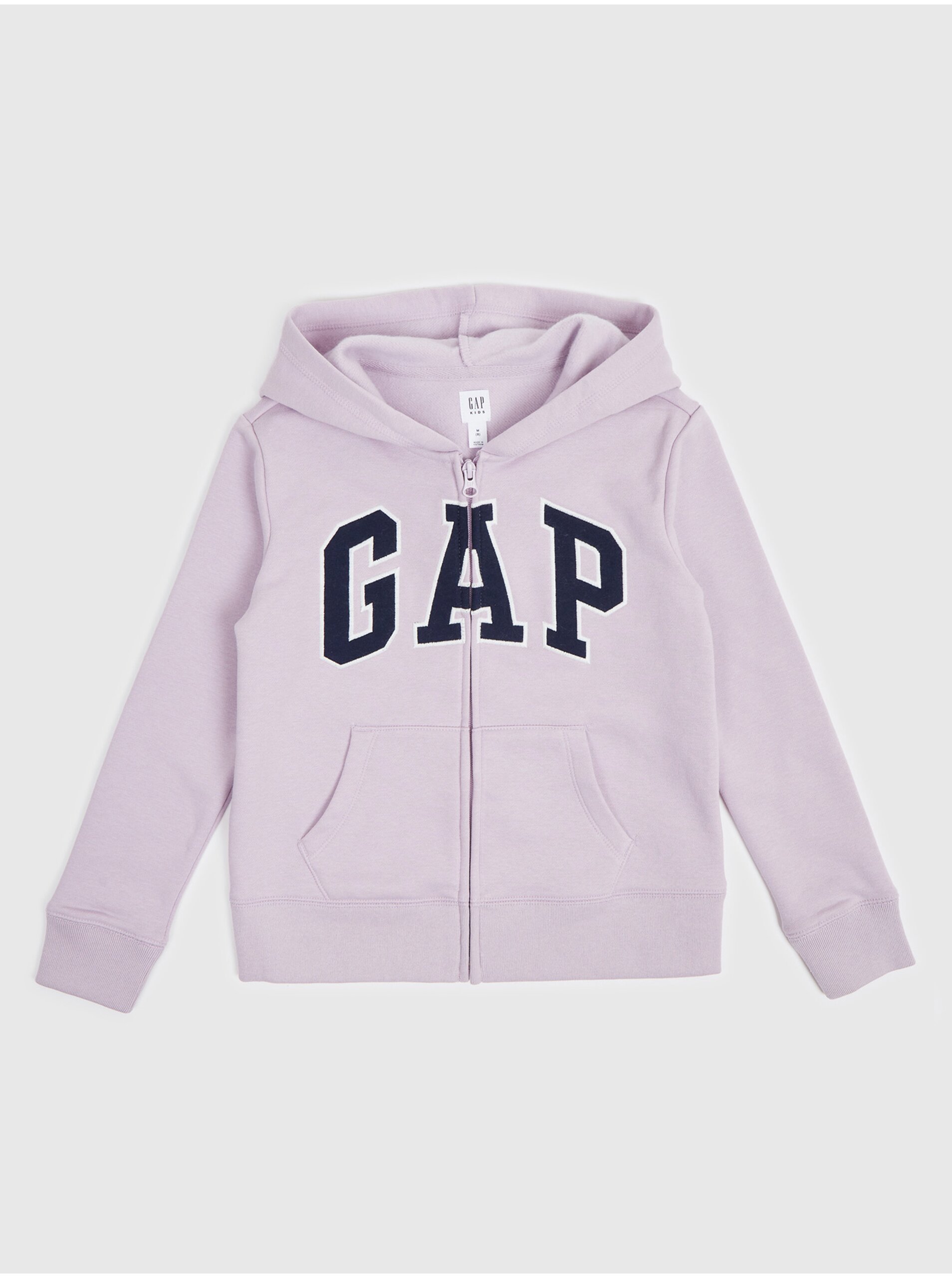E-shop Svetlo fialová dievčenská mikina s logom GAP