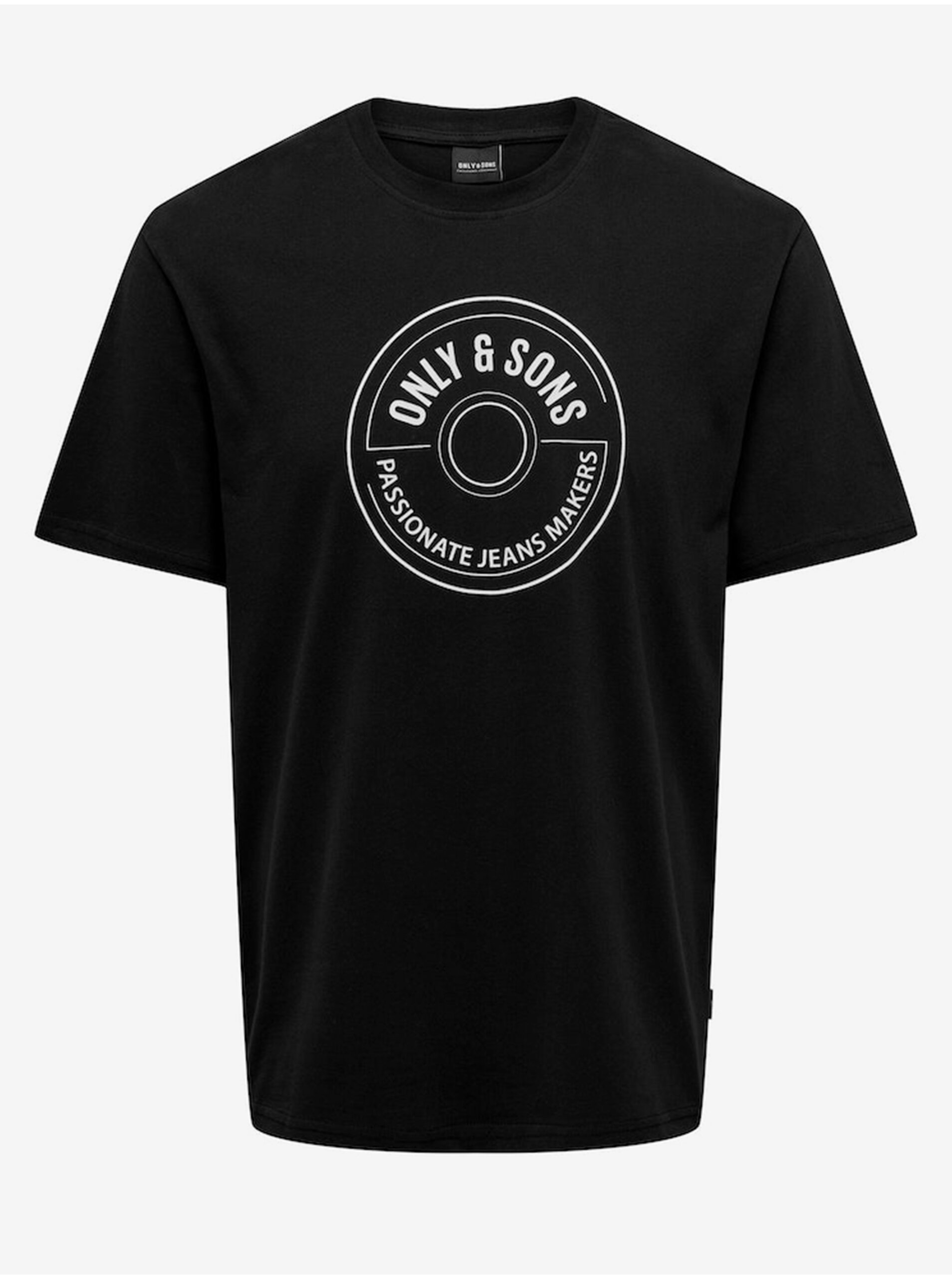 E-shop Čierne pánske tričko ONLY & SONS Lamer Life