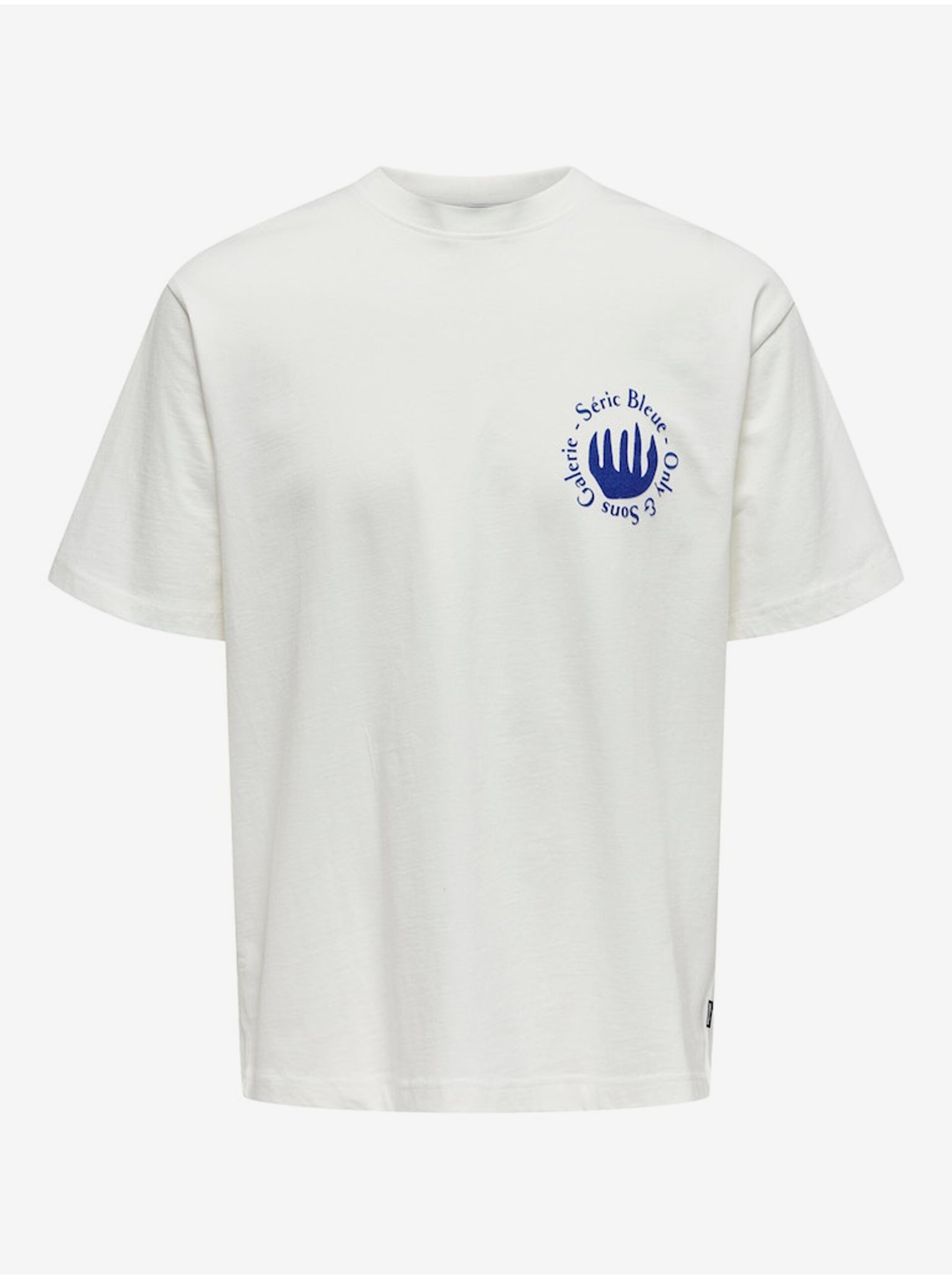 Levně Bílé pánské tričko ONLY & SONS Lucian
