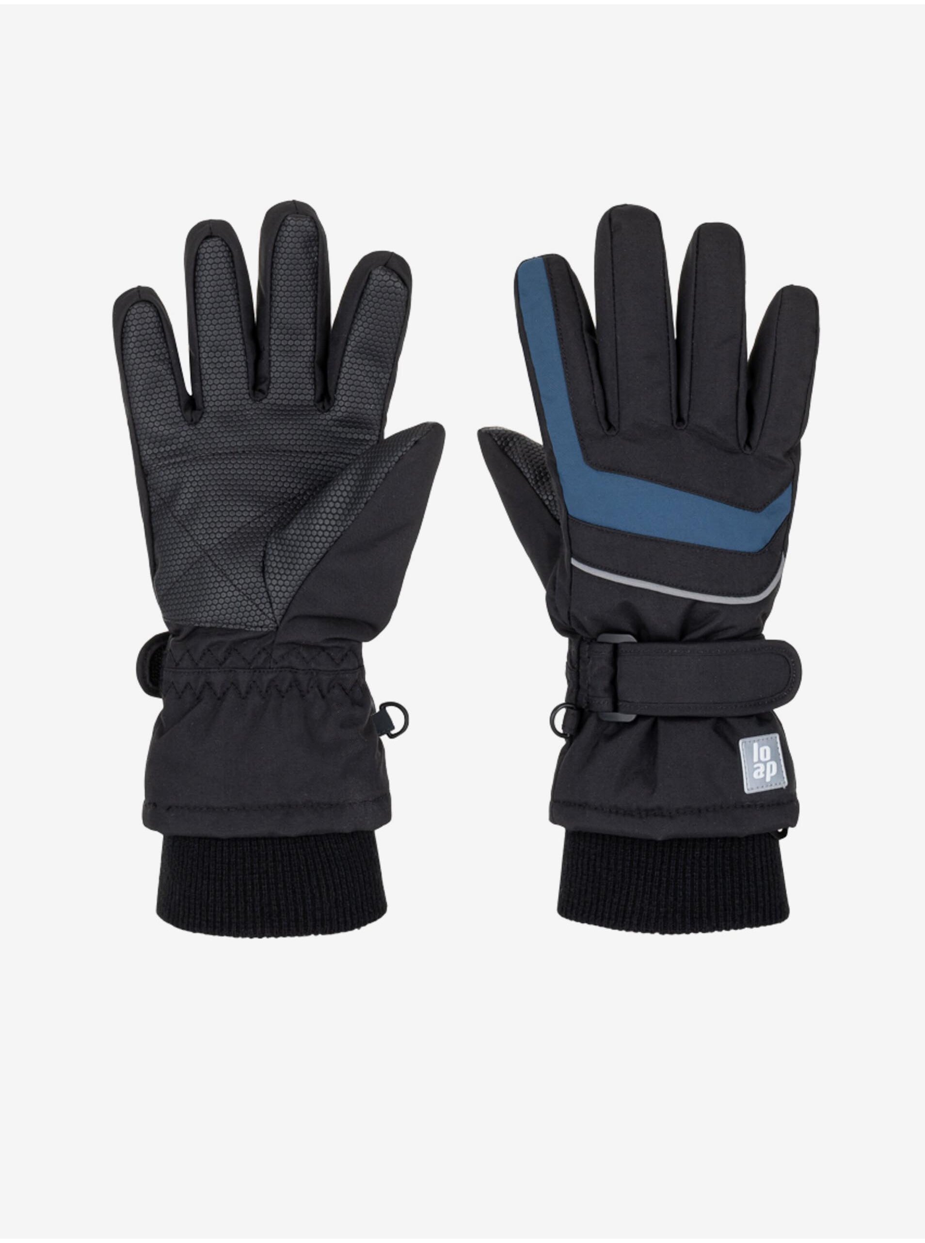 E-shop Modro-čierne detské zimné rukavice LOAP Rulik