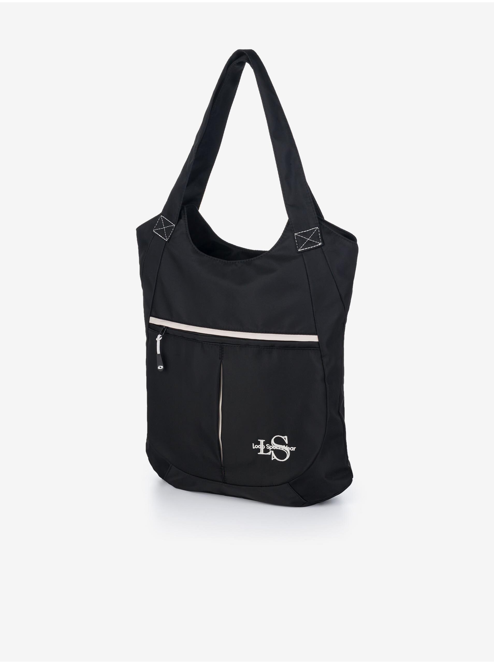 Levně Bílo-černá dámská taška LOAP Binny