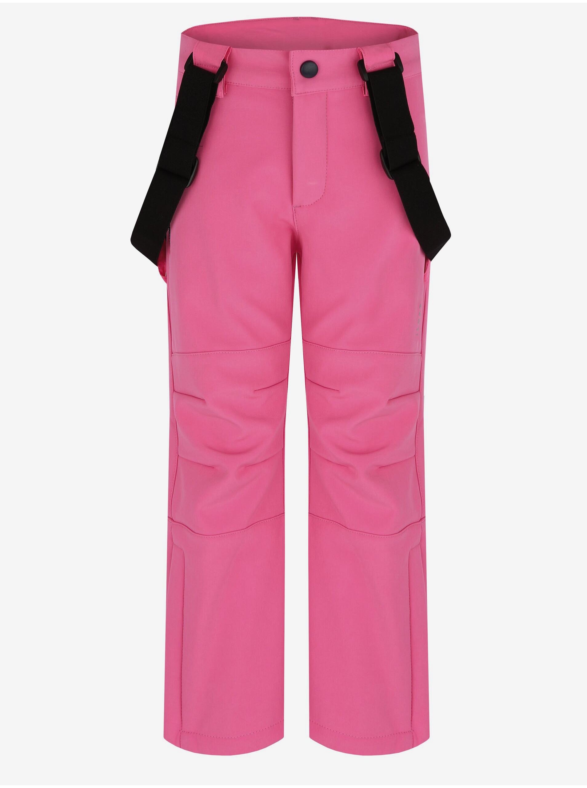 Levně Růžové holčičí lyžařské softshellové kalhoty LOAP LOVELO